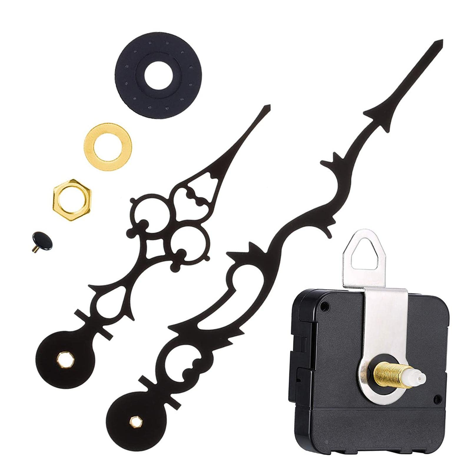 SM SunniMix DIY Wall Quartz Clock Movement Mechanism Kit - 3 Hands for Clock Making, Repair & Replacement - Perfect for Wall Decor, Frameless Clocks & Home DIY Projects