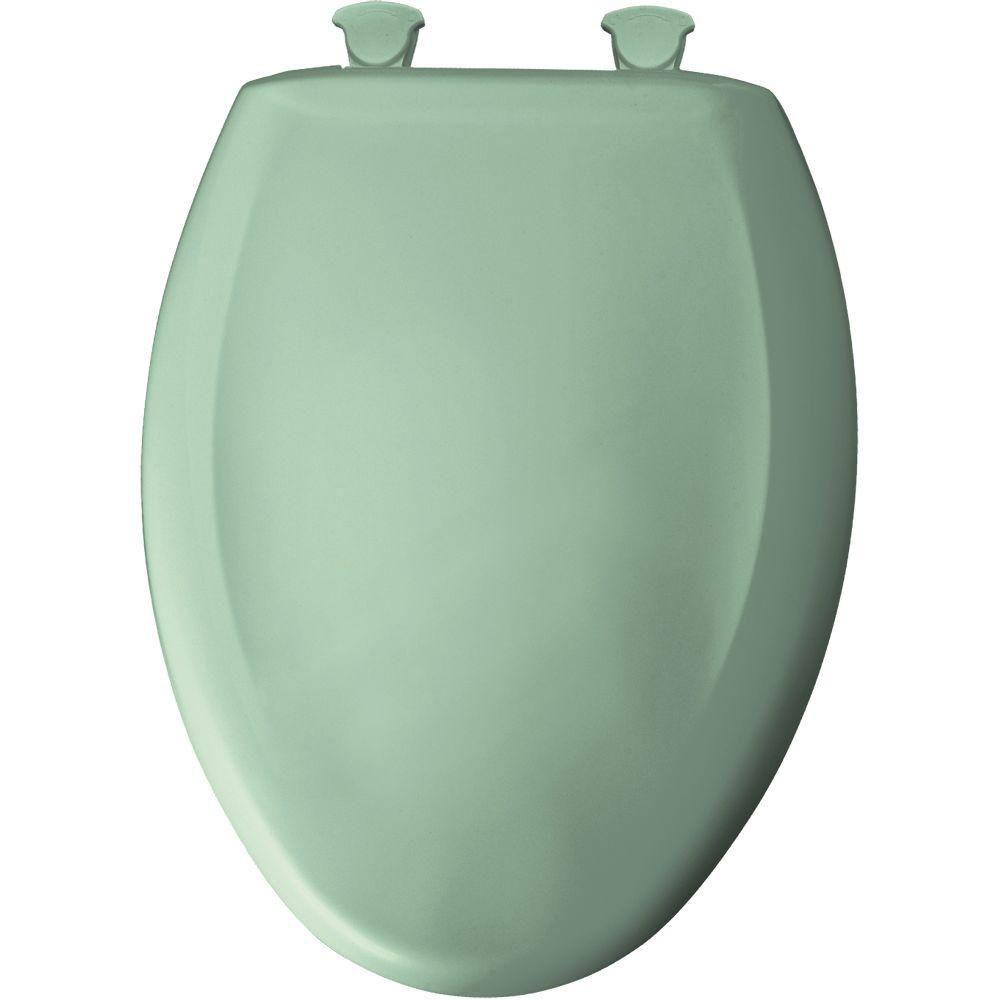 Bemis Slow Close STA TITE Elongated Closed Front Toilet Seat in Sea Green 529753 - Soft Closing, Durable Bathroom Toilet Seat for Home & Commercial Use