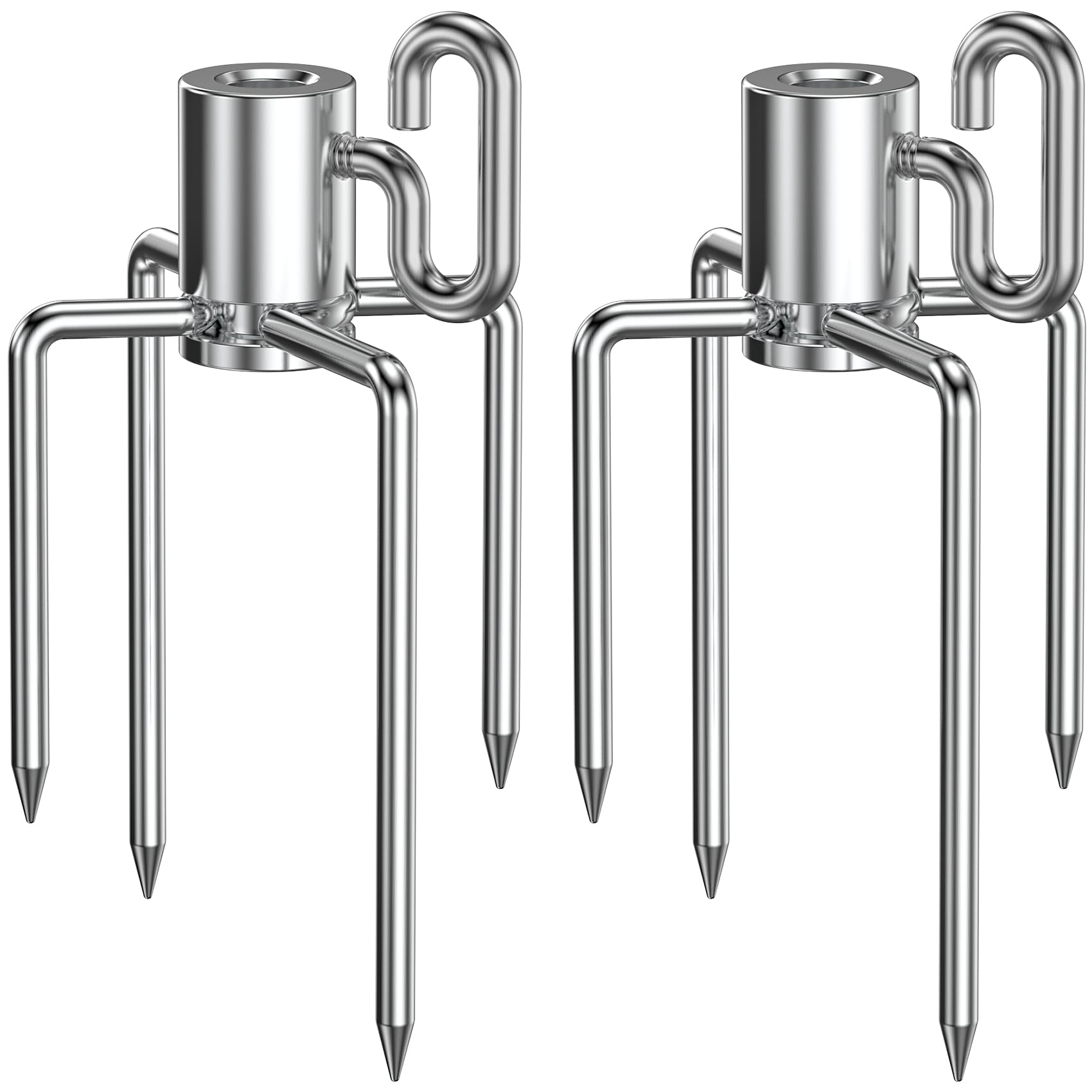 Onlyfire 6008 Rotisserie Meat Forks (1-Pair) - Compatible with Weber & Other Grill Models - Fits 5/16