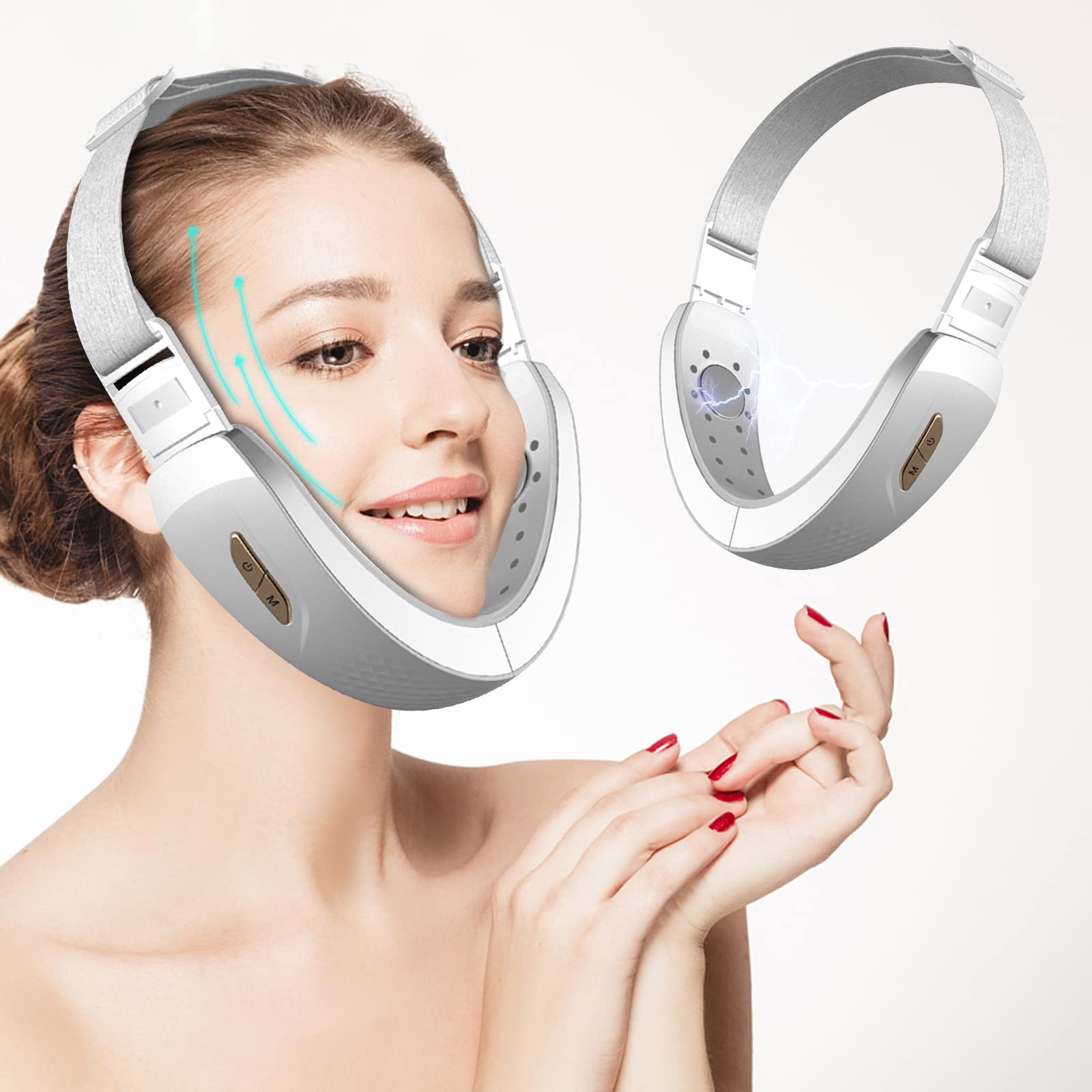 Electric V-Face Shaping Massager - Double Chin Reducer & Anti-Aging Facial Firming Device for Skin Lifting - Intelligent Beauty Belt for Home Spa & Daily Skincare Routine