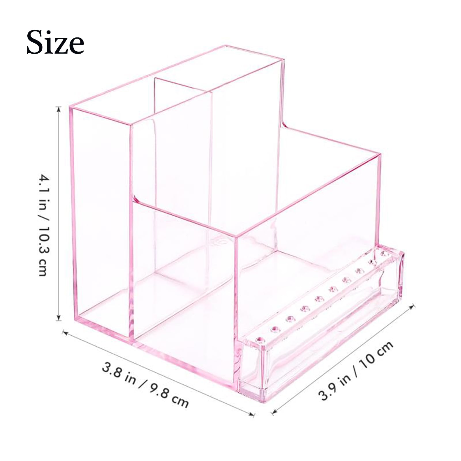 Professional Nail Drill Machine & 10-Slot Transparent Bit Holder Storage Case - Pink Organizer Box for Nail Salon Tools | Perfect for Manicurists & Home Nail Care Enthusiasts