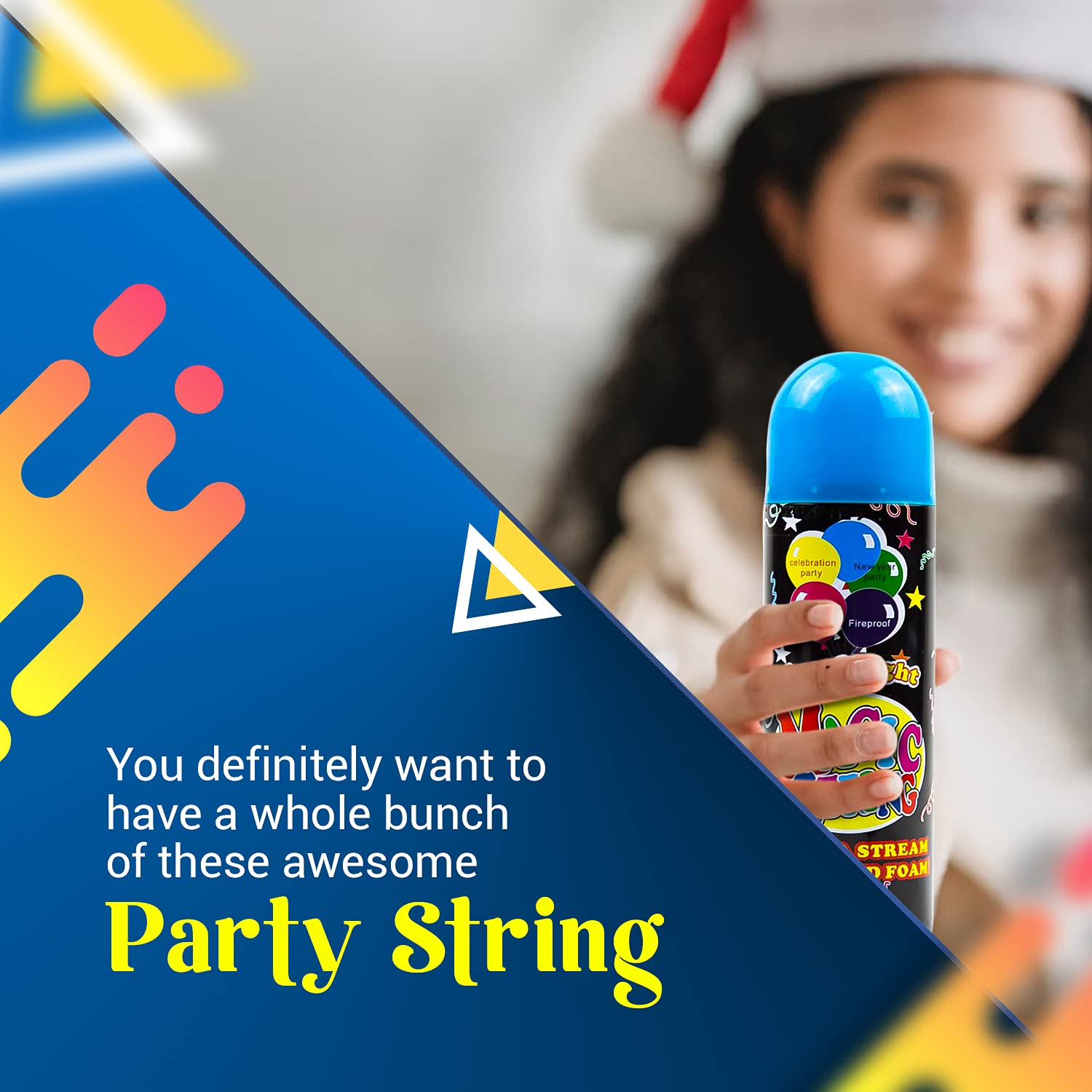 Toysery Party Streamer - Ultimate Spray String for Kids | 12 Pack of Fun Party Spray String in Cans | Perfect for Birthday Parties, Halloween, and Celebrations