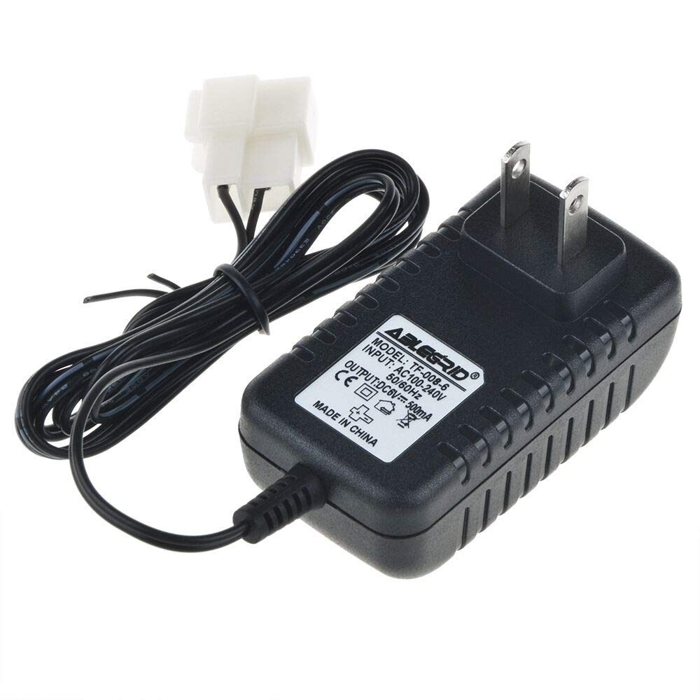 6V 500mA Wall Charger Adapter for Kid TRAX ATV Quad Ride-On Cars - Replacement Power Supply for Battery-Powered Toys | Perfect for Home, Playground & Outdoor Use