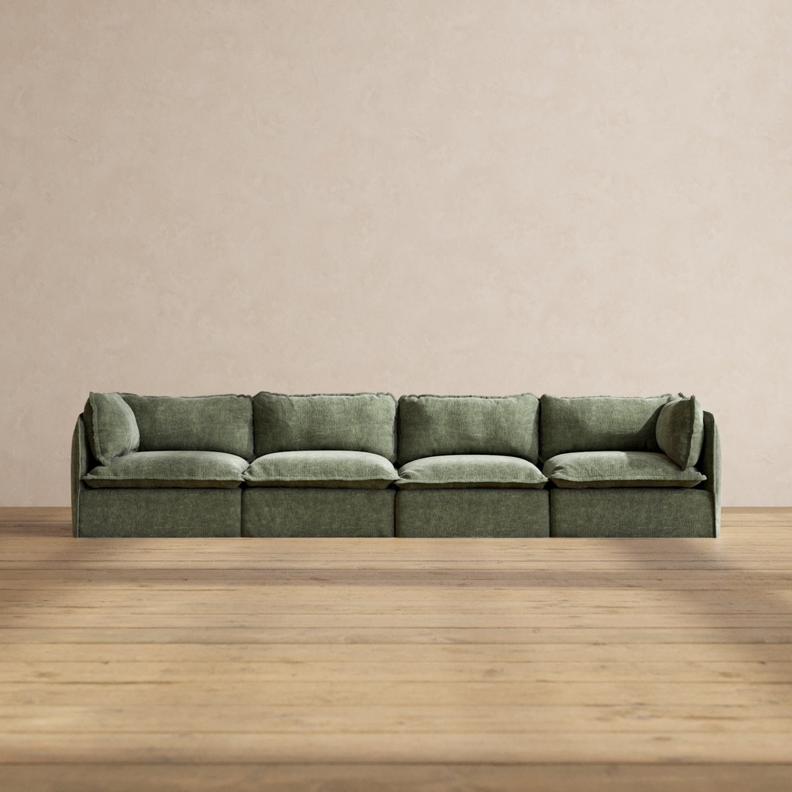 Premium Modular Performance 4-Seater Sofa in Willow Fabric - Luxury Blend for Living Room, Lounge & Entertainment Spaces