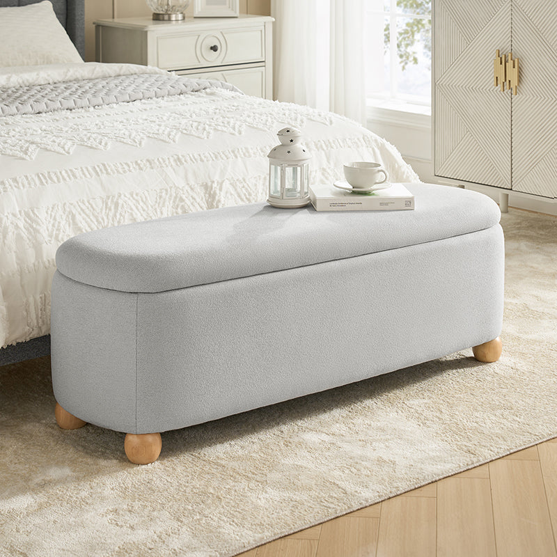 Gabino Storage Bench with Solid Wood Legs & Waterproof Fabric - Entryway Seating, Shoe Storage & Living Room Organizer - Perfect for Hallway, Bedroom & Mudroom Organization