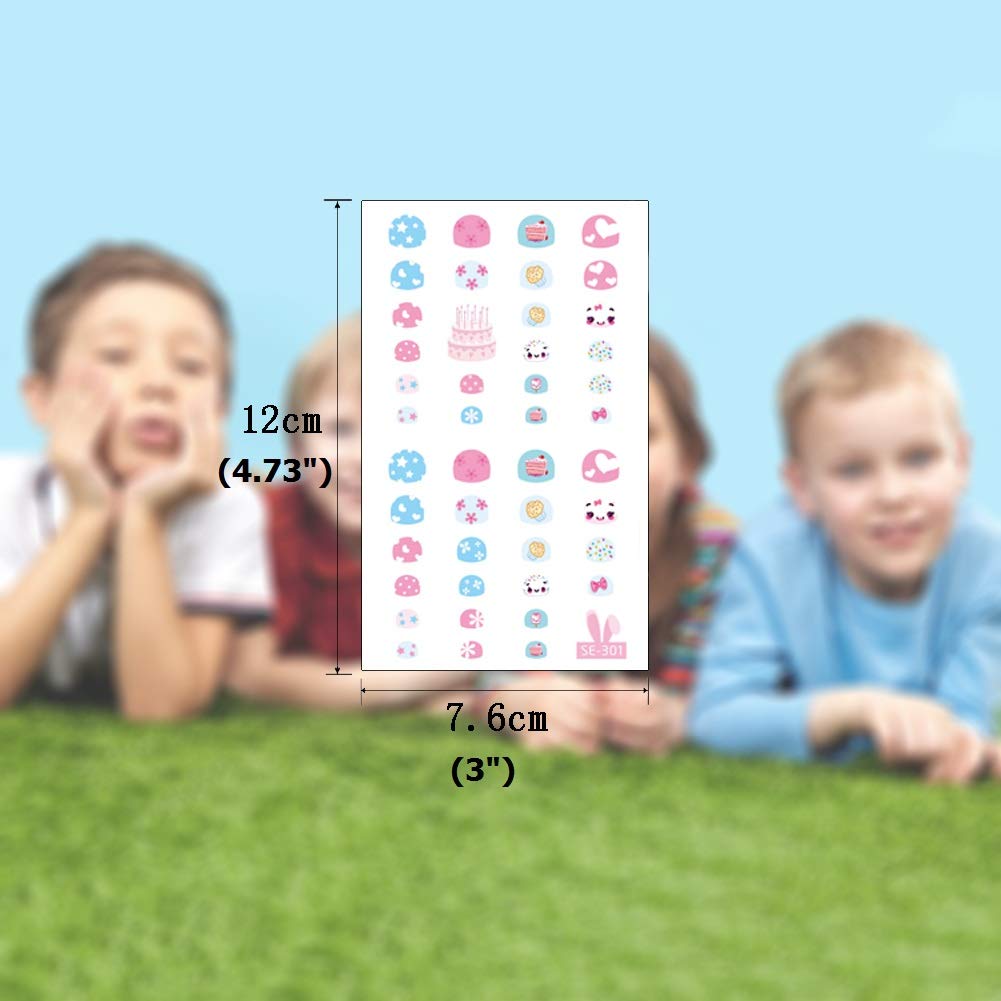 200+ Cute & Kid-Friendly Nail Stickers for Girls - Self-Adhesive Nail Decals for Children's Fingernails & Toenails - Perfect for Birthday Parties, Christmas Stocking Stuffers & DIY Manicures at Home
