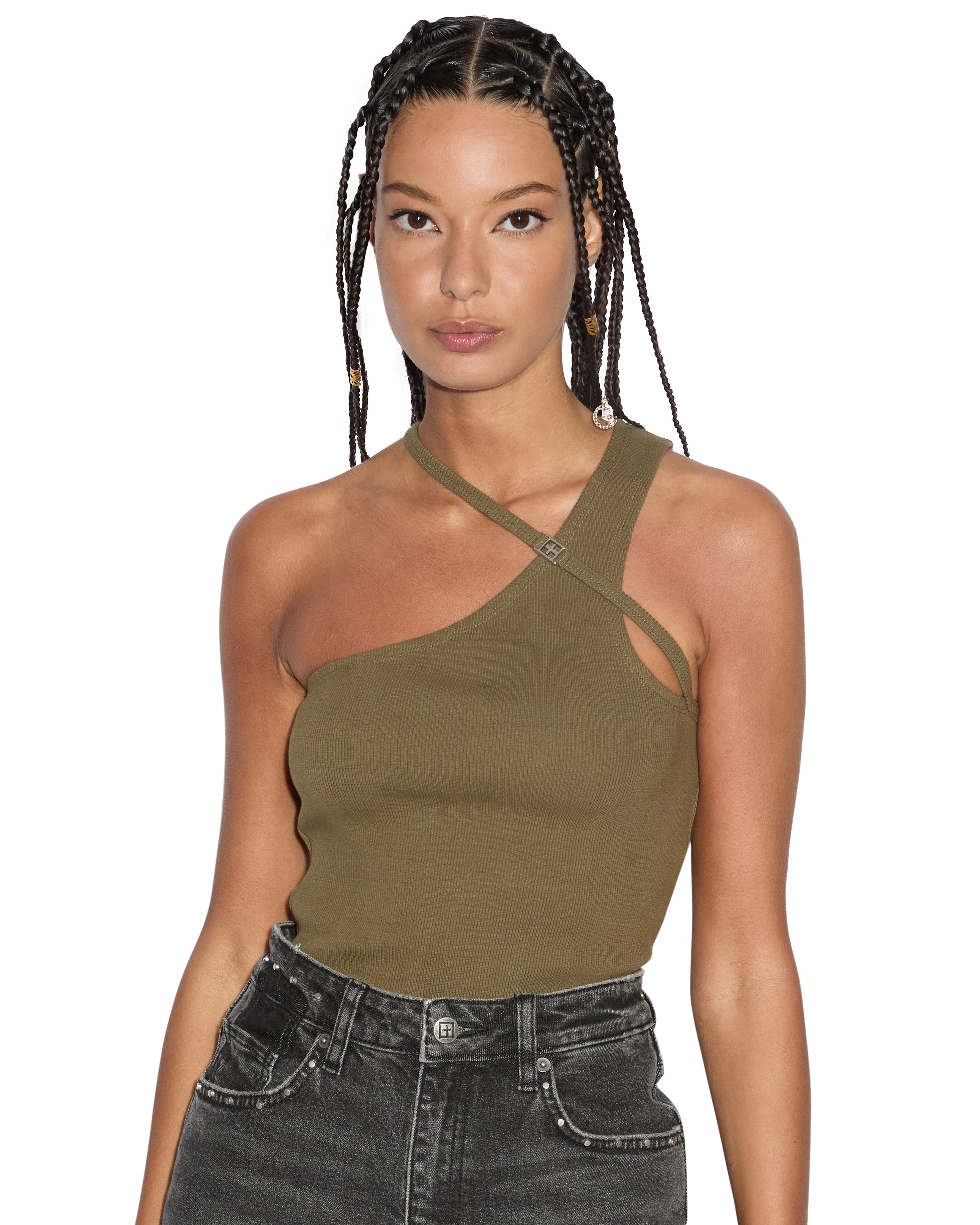 Score Tank Top for Women - Soft & Breathable Khaki Casual Tee - Perfect for Gym, Yoga, and Everyday Wear