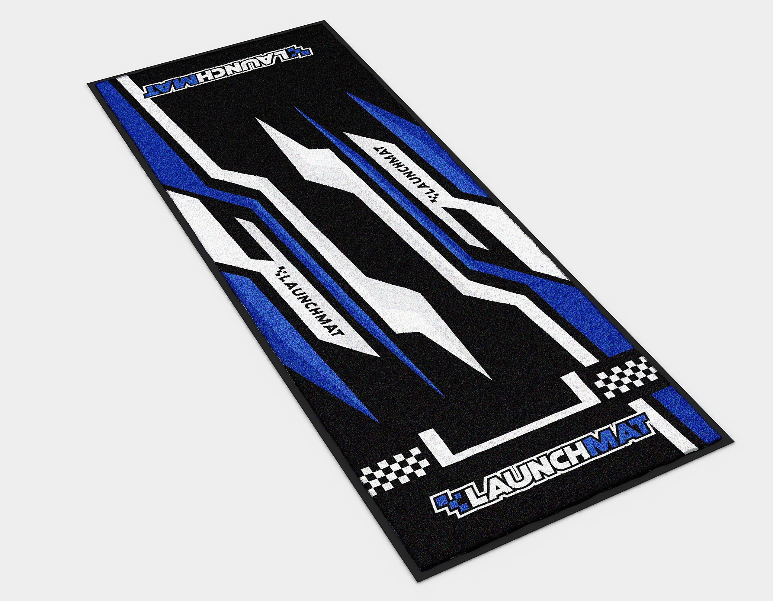 Non-Slip Motorcycle Mat for Garage - Heavy Duty Track & Dirt Bike Floor Protection (Blue) - Perfect for Sportbike Storage & Workshop Use
