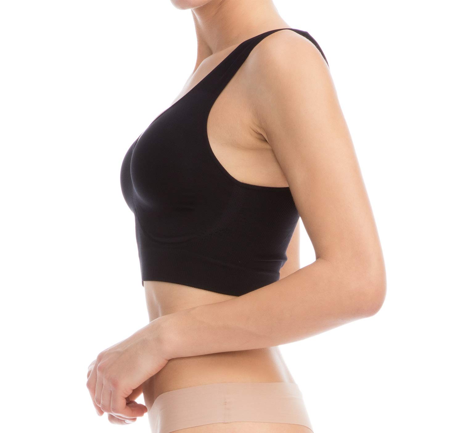 Farmacell Women's Push Up Bras - Made in Italy Seamless Bodyshaper Top with Wide Band for Maximum Breast Support - Perfect for Everyday Wear, Workout & Special Occasions