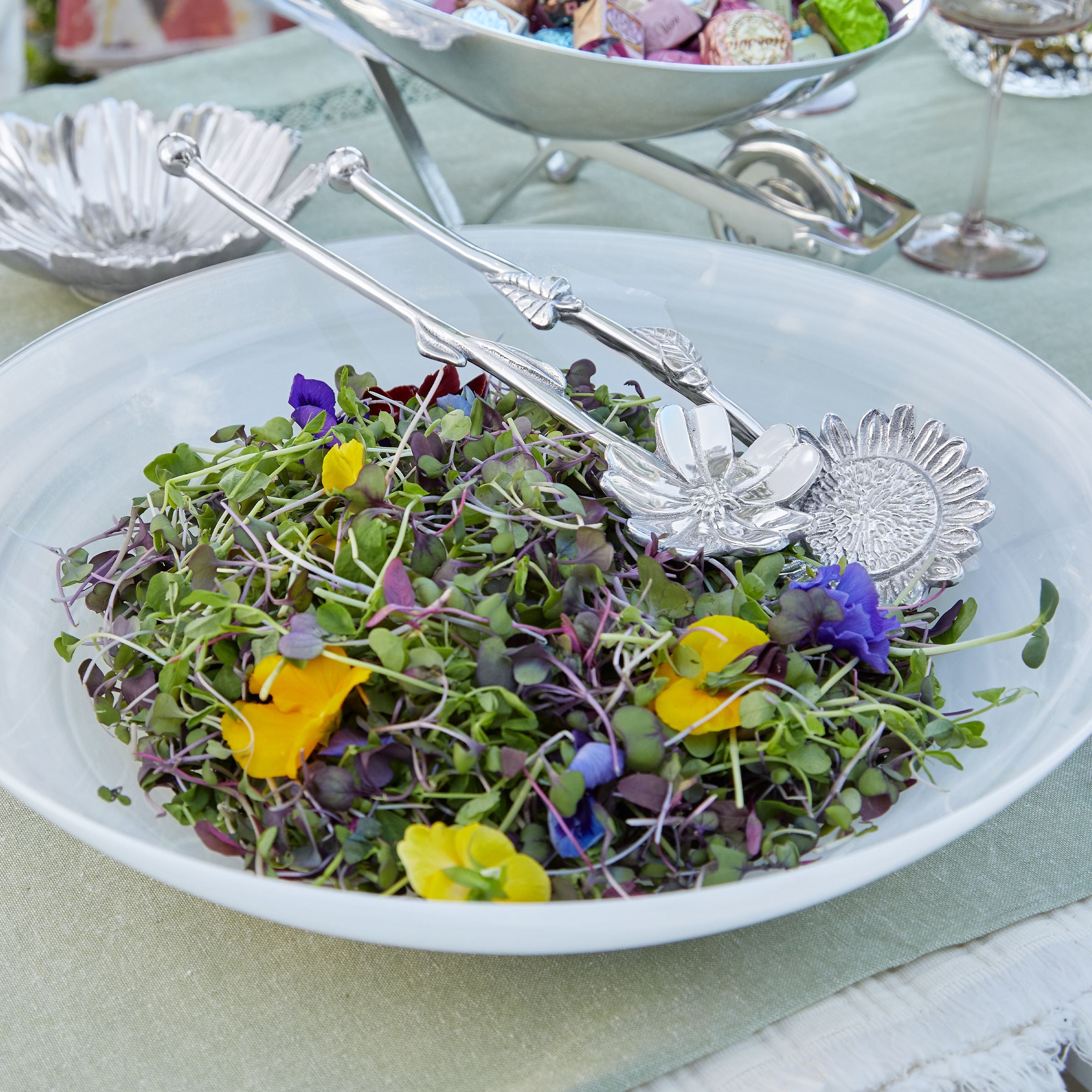 Alabaster White Serving Bowl - Elegant Ceramic Bowl for Salads, Pasta & Desserts | Perfect for Dinner Parties & Family Gatherings