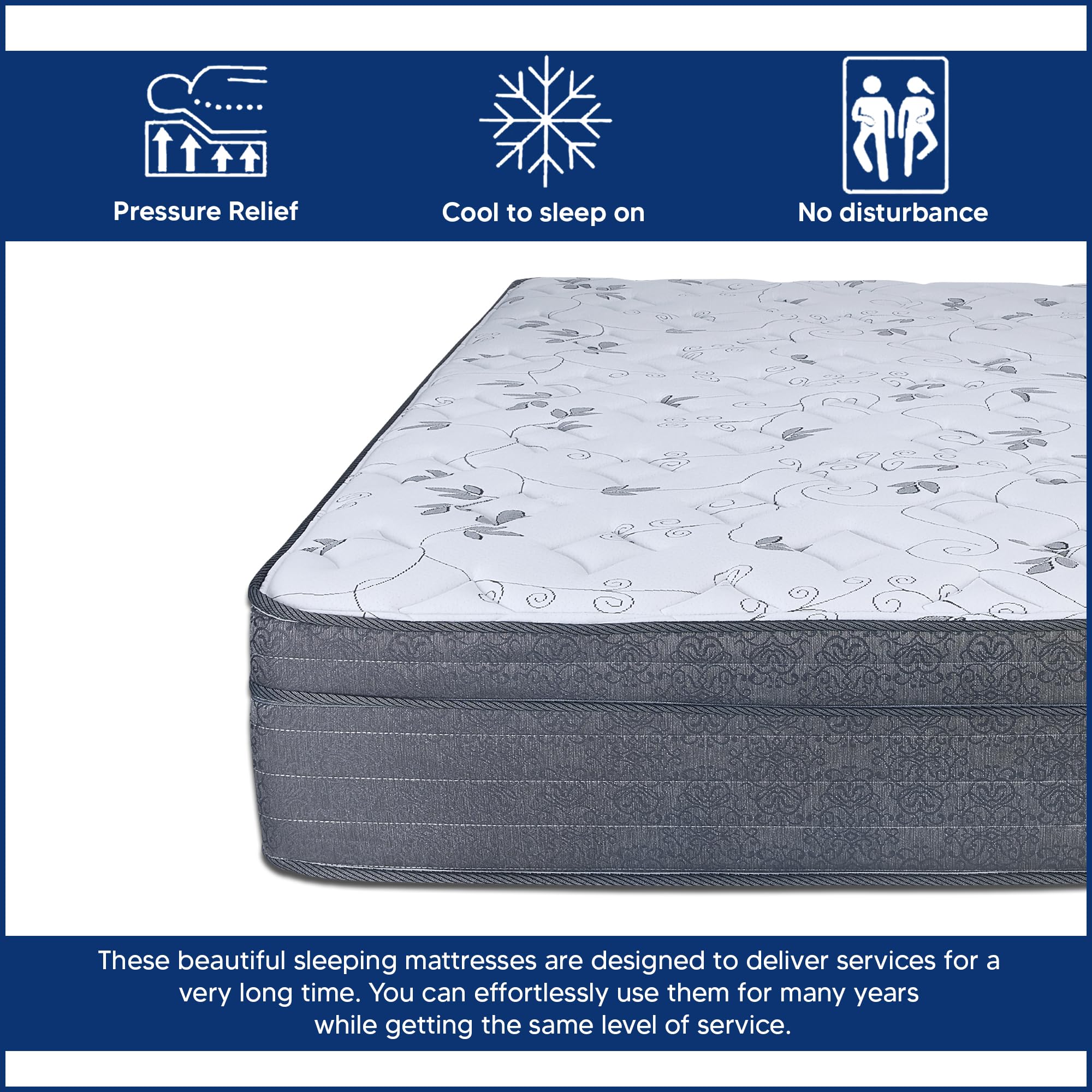 13-Inch Extra Firm Hybrid Mattress with Eurotop & 8