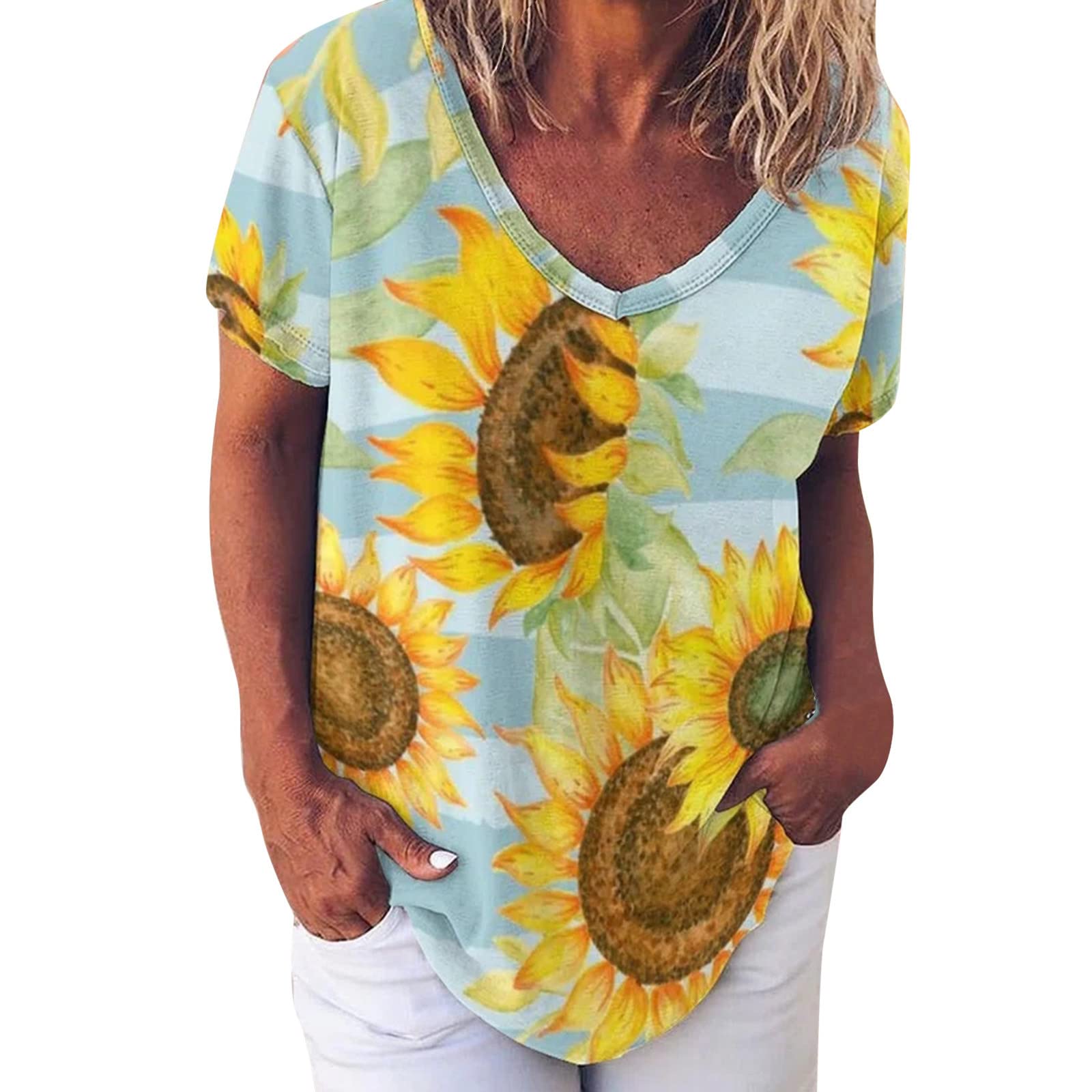 Women's Casual Summer Short Sleeve Hawaiian Shirts - Breathable Workout Tops & Beach Vacation Wear for Ladies
