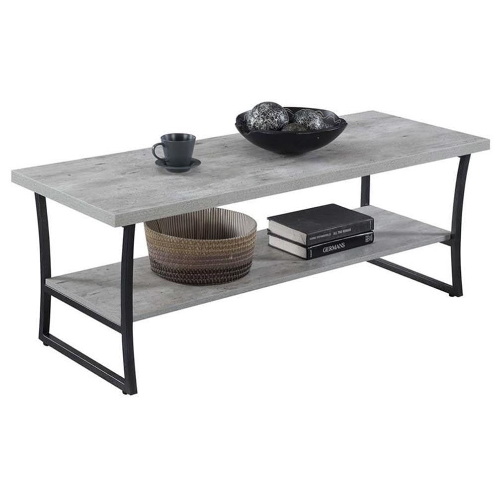 Pemberly Row Faux Birch Coffee Table - Modern Living Room Furniture for Small Spaces, Home Decor & Entertainment Center