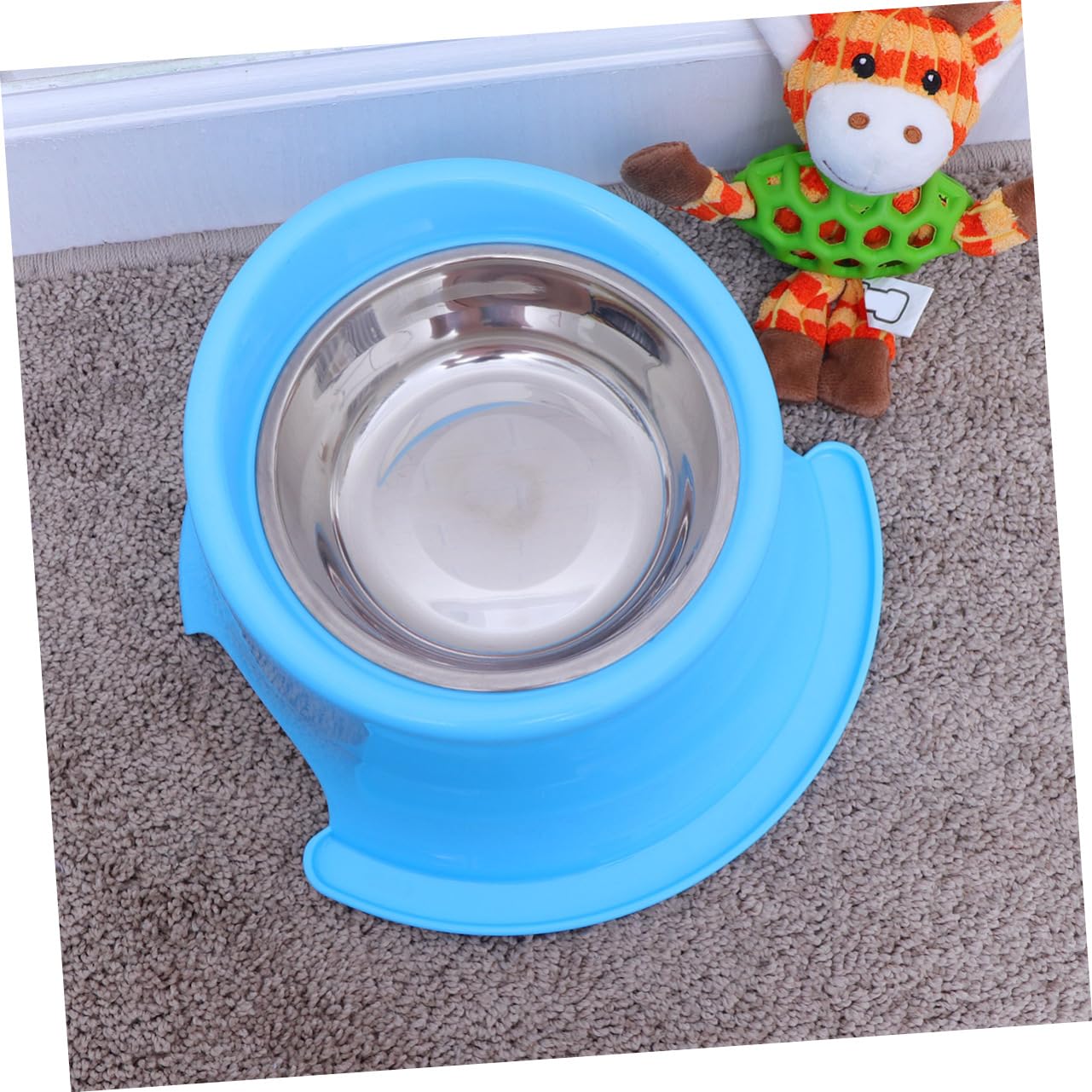 SUPVOX 2 Pack Elevated Dog Bowls with Non-Slip Feet - Stainless Steel Pet Food and Water Dishes for Puppies, Cats, Small & Medium Dogs - Perfect for Mealtime, Travel, and Outdoor Use