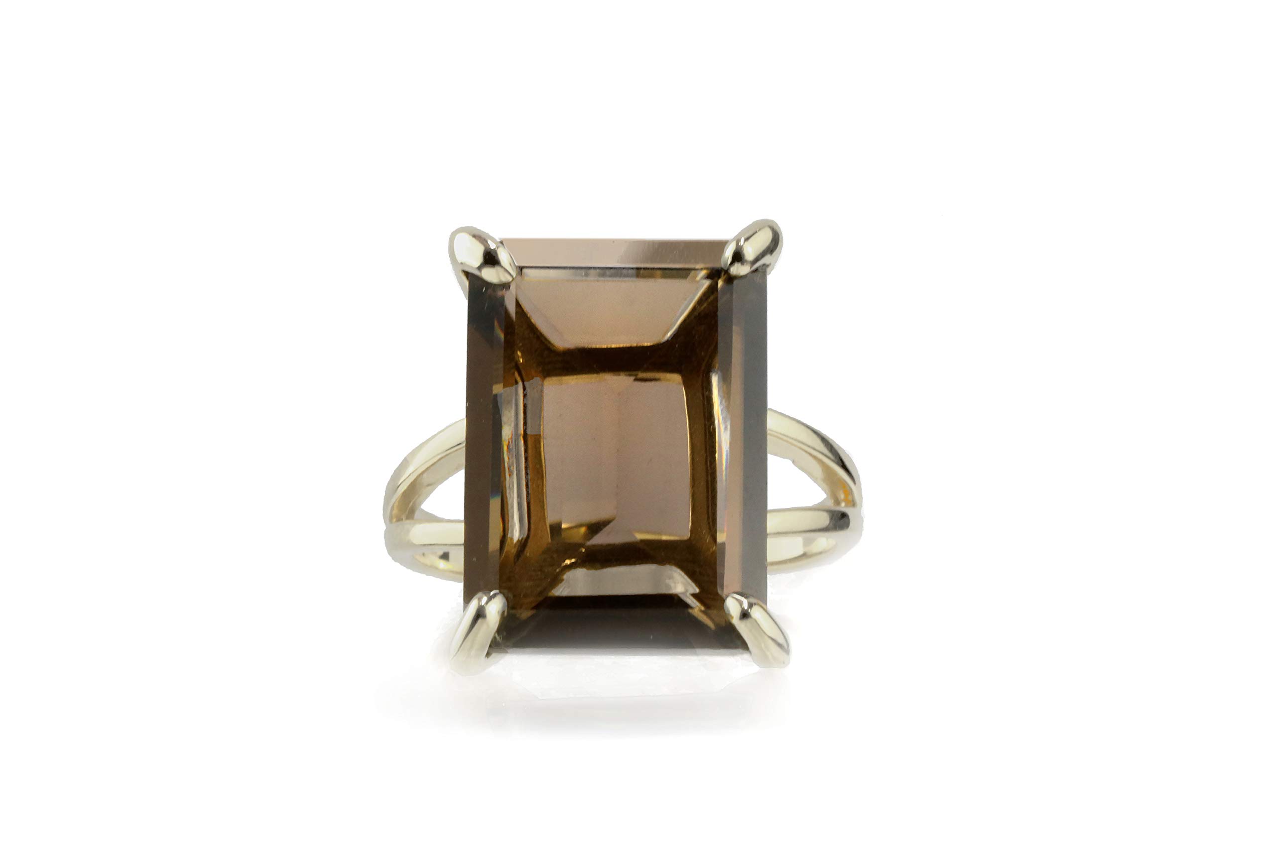 925 Silver Smoky Quartz Rings for Women - Elegant Fashion Jewelry Gift