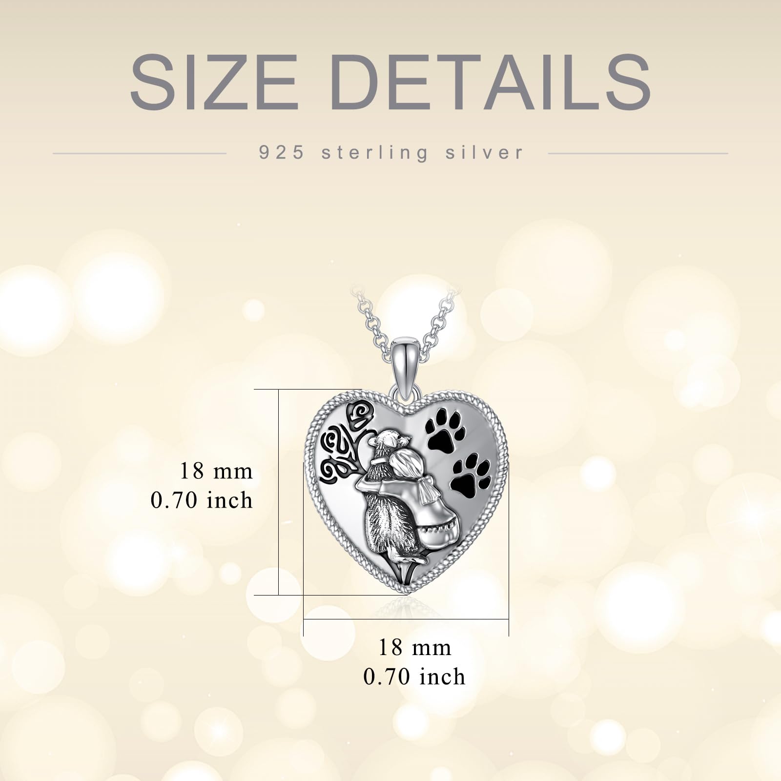 SIMONLY Mother's Day Gifts - 925 Sterling Silver Dog Pendant Necklace for Women & Girls - Memorial Jewelry for Dog Lovers - Perfect for Pet Loss Remembrance & Special Occasions