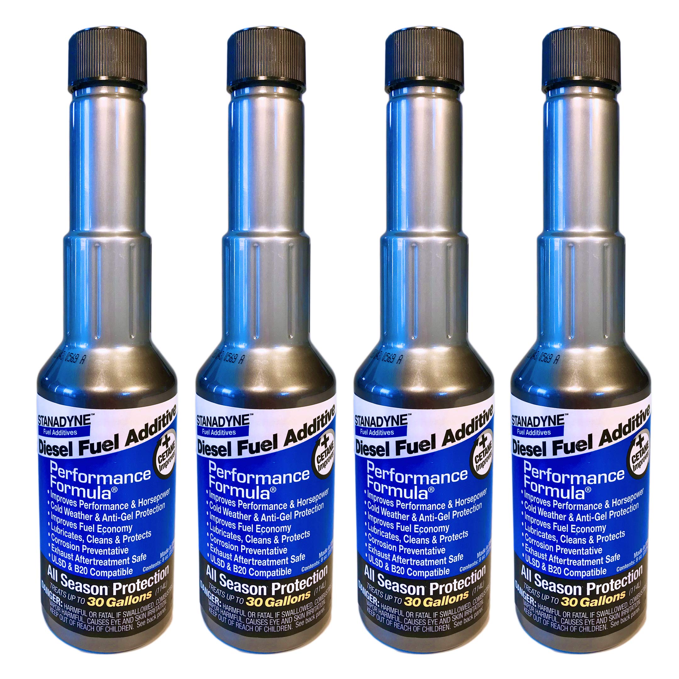 Stanadyne 38564 Performance Formula Diesel Fuel Additive - 8 oz (4 Bottles) | Improves Fuel Efficiency & Engine Performance for Trucks, Heavy Equipment & Diesel Vehicles