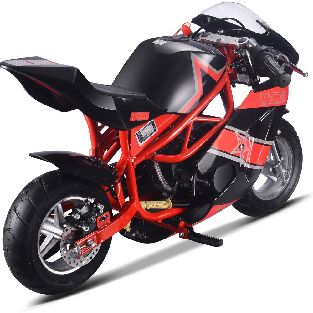 49cc 2 Stroke Premium Gas Powered Pocket Bike - High Performance Mini Motorcycle for Adults & Teens - Perfect for Backyard Racing, Off-Road Trails & Commuting
