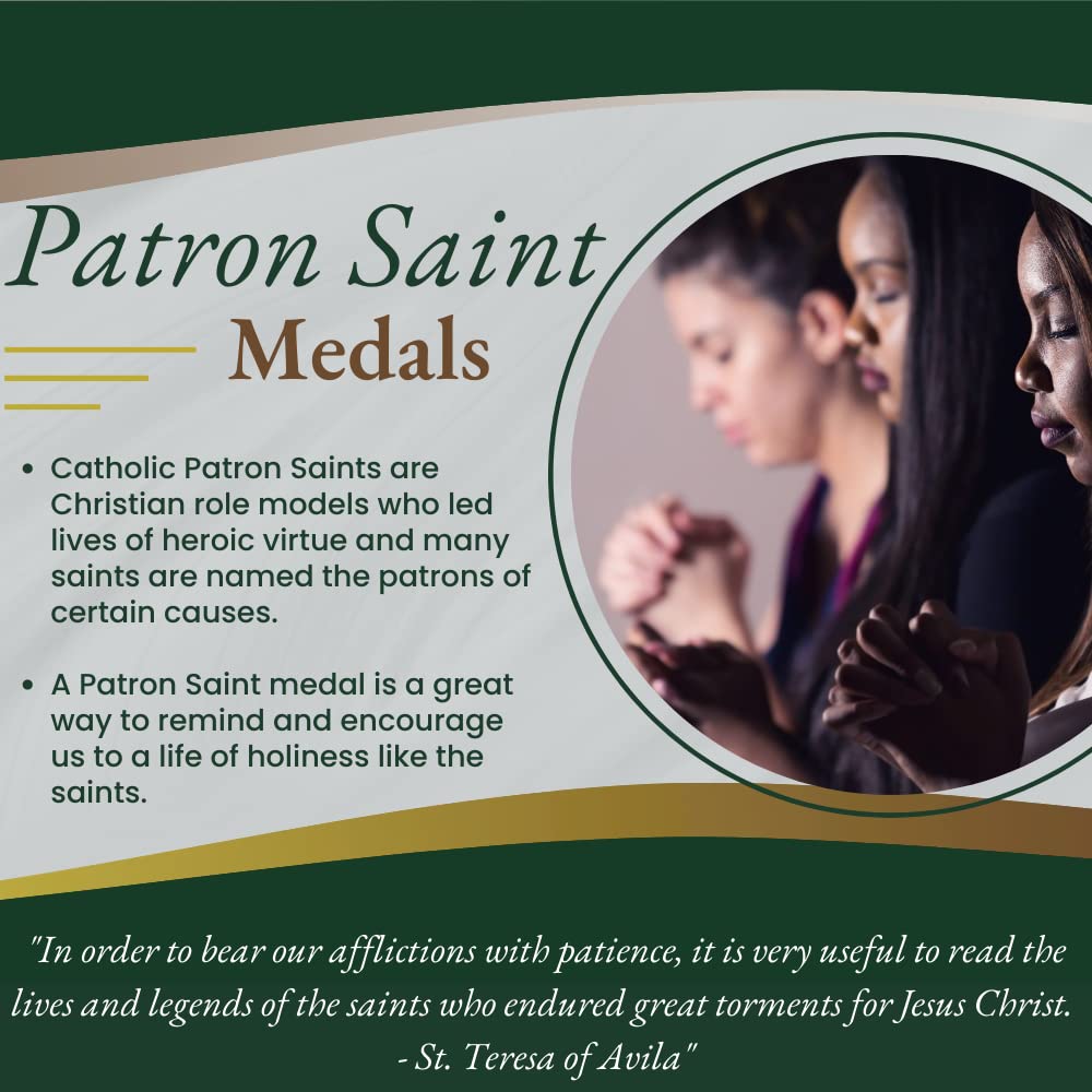 St. John the Evangelist Sterling Silver Medal Necklace - Religious Jewelry for Men & Women - Perfect for Baptism, Confirmation & Daily Wear