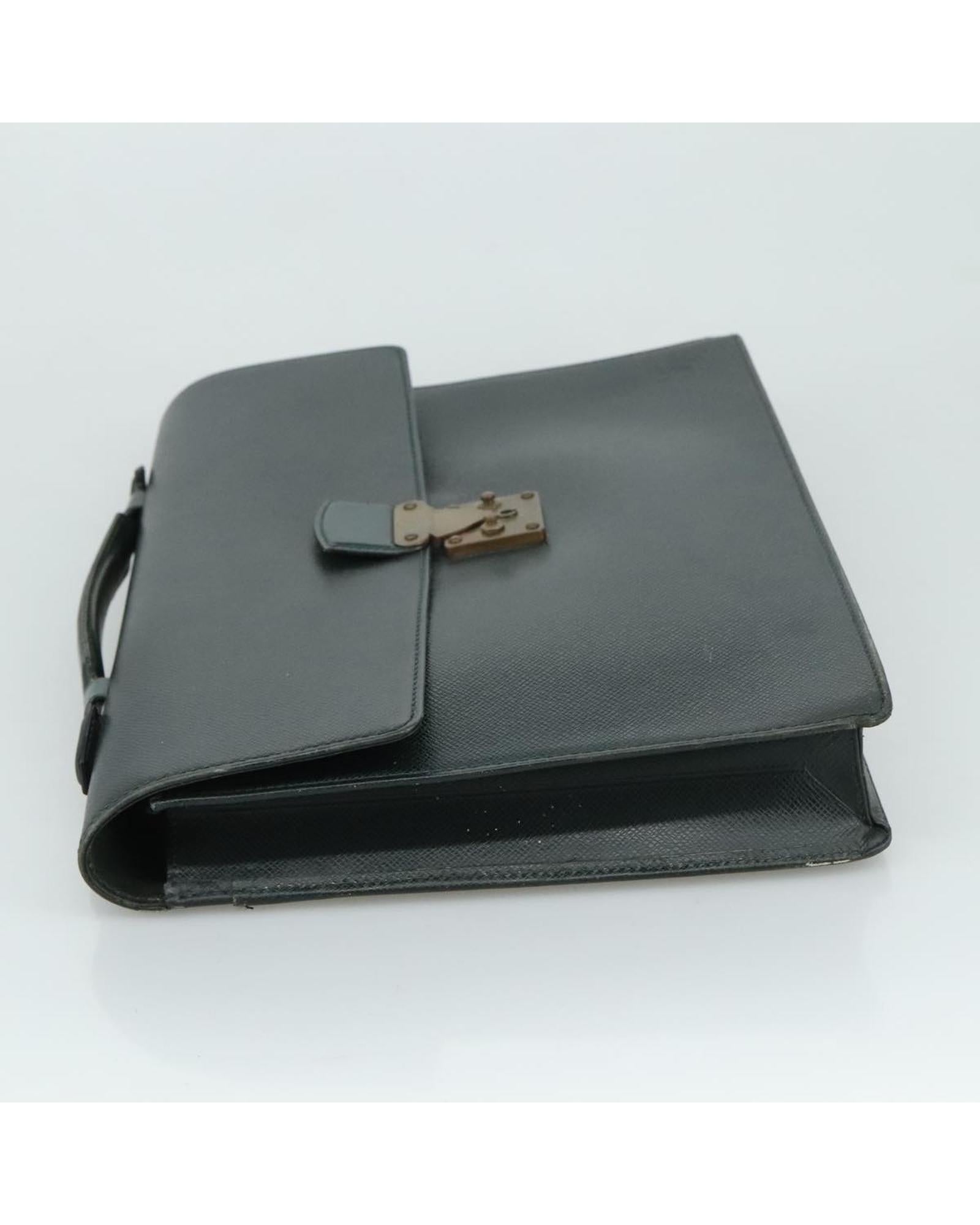 Premium Green Leather Attache Case with Secure Lock - Perfect for Business Travel, Office & Professional Document Storage