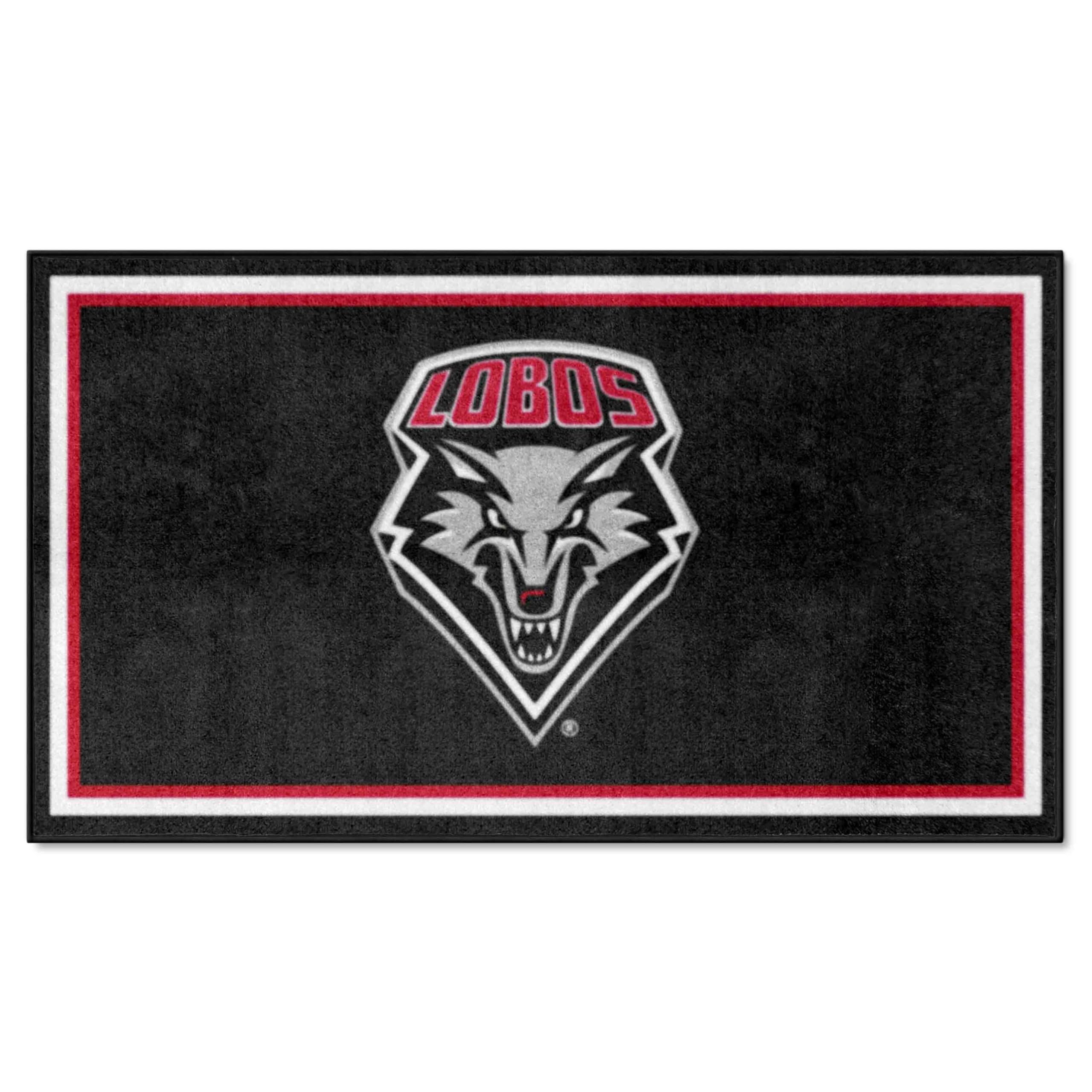 FANMATS 26935 NCAA New Mexico Lobos 3ft x 5ft Plush Area Rug - Soft Sports Fan Rug for Home Decor, Game Room, Dorm & Tailgating Mat | Perfect for Football Parties, Man Cave & College Sports Enthusiasts