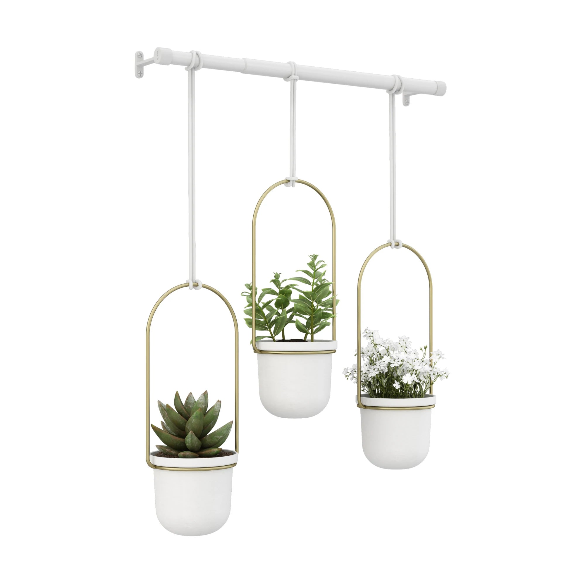 Triflora Hanging Planter - Modern Macrame Plant Hanger for Indoor/Outdoor Plants - Perfect for Home, Garden, Balcony & Patio Decor