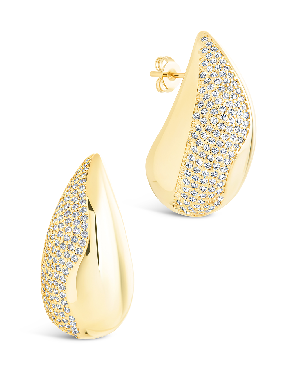 Rhodes CZ Drop Statement Stud Earrings for Women - Sparkling Cubic Zirconia Dangle Earrings for Party, Wedding & Evening Wear