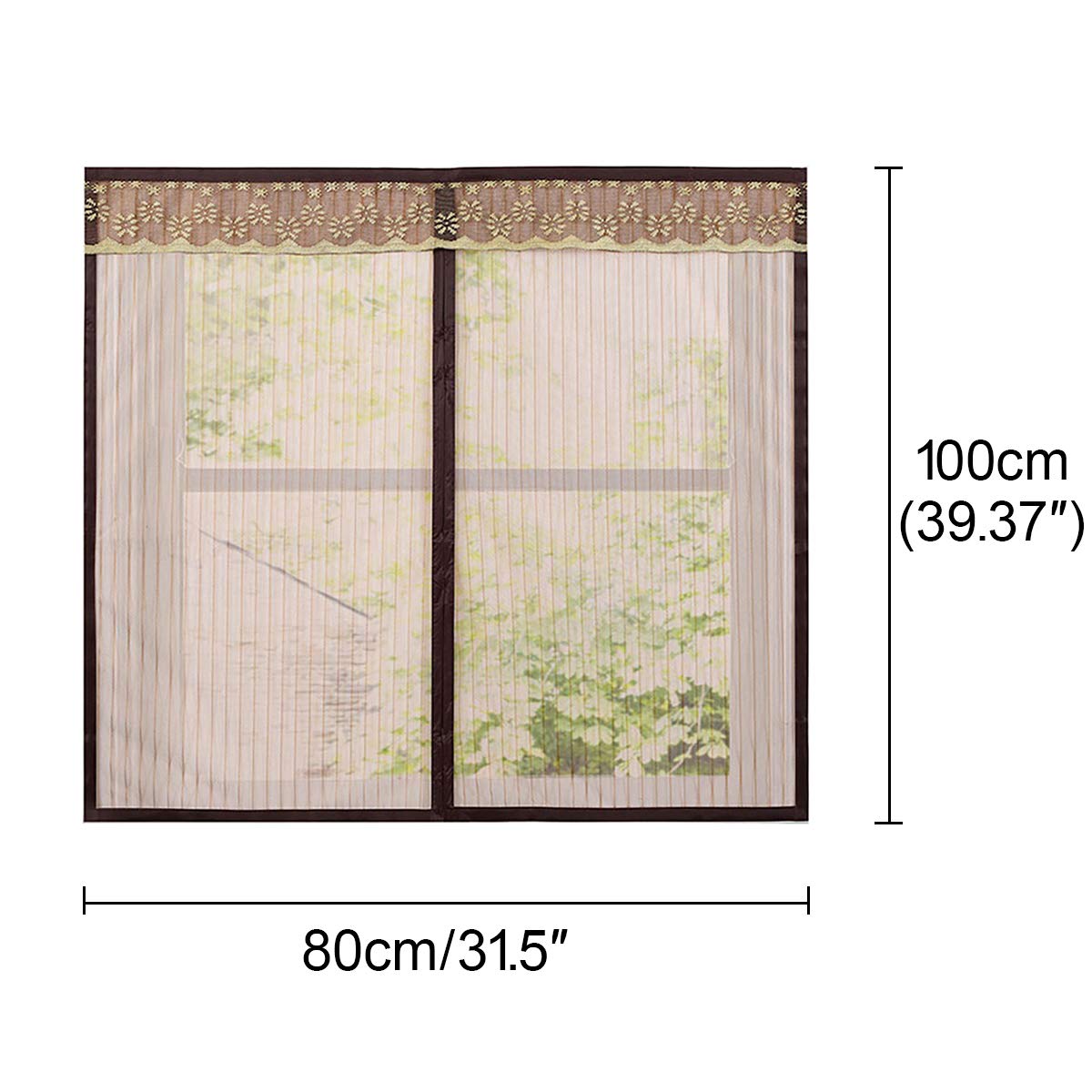 ECYC Self-Adhesive Magnetic Window Screen - Invisible Mesh Door Curtain for Bug Protection | Perfect for Homes, Apartments, and Patios | Easy Installation & Removable Design