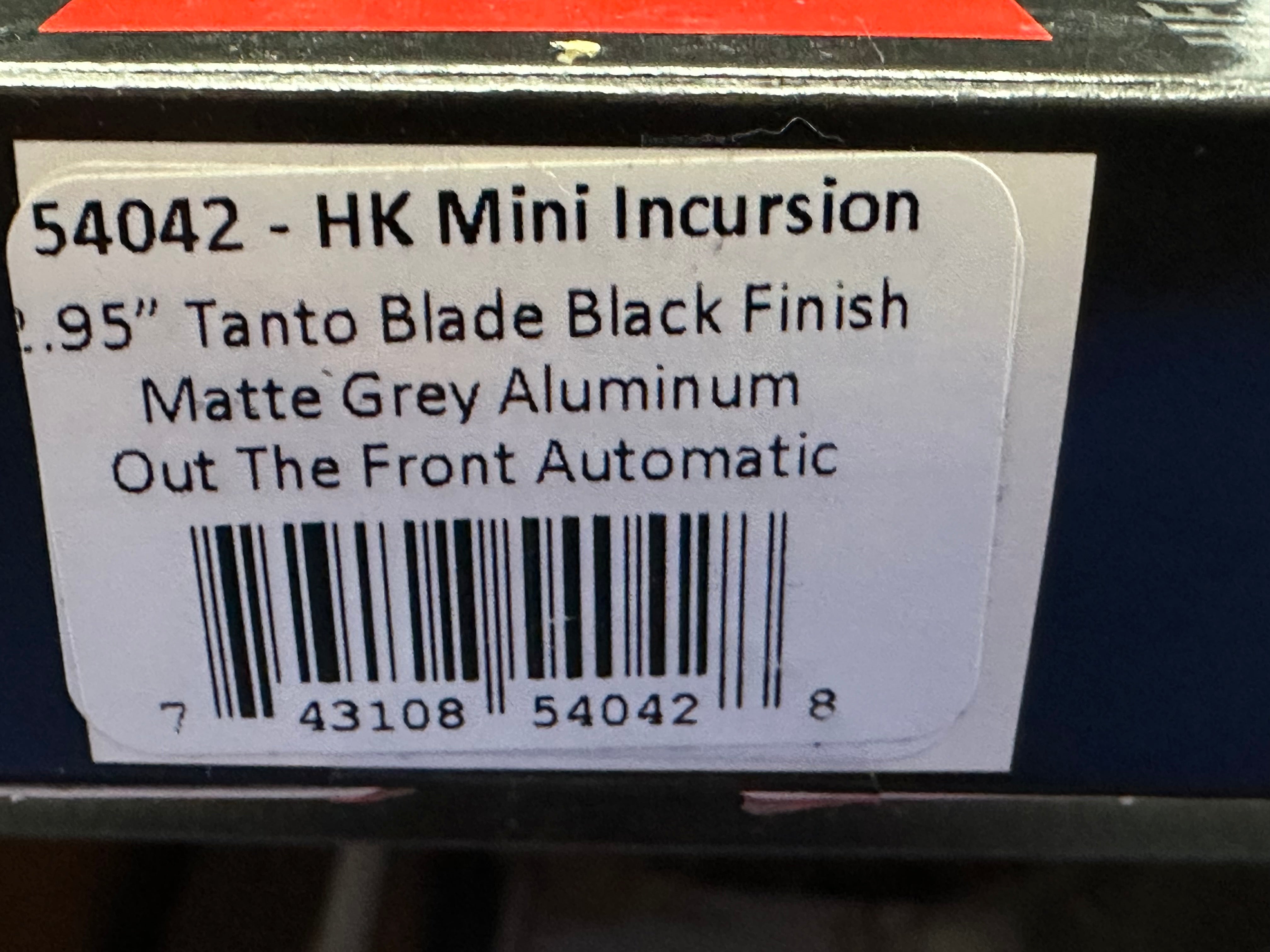 HK Mini Incursion OTF Automatic Tanto Knife - Gray Aluminum Handle with 3 Black Blades | Tactical EDC, Outdoor Survival & Everyday Carry Pocket Knife