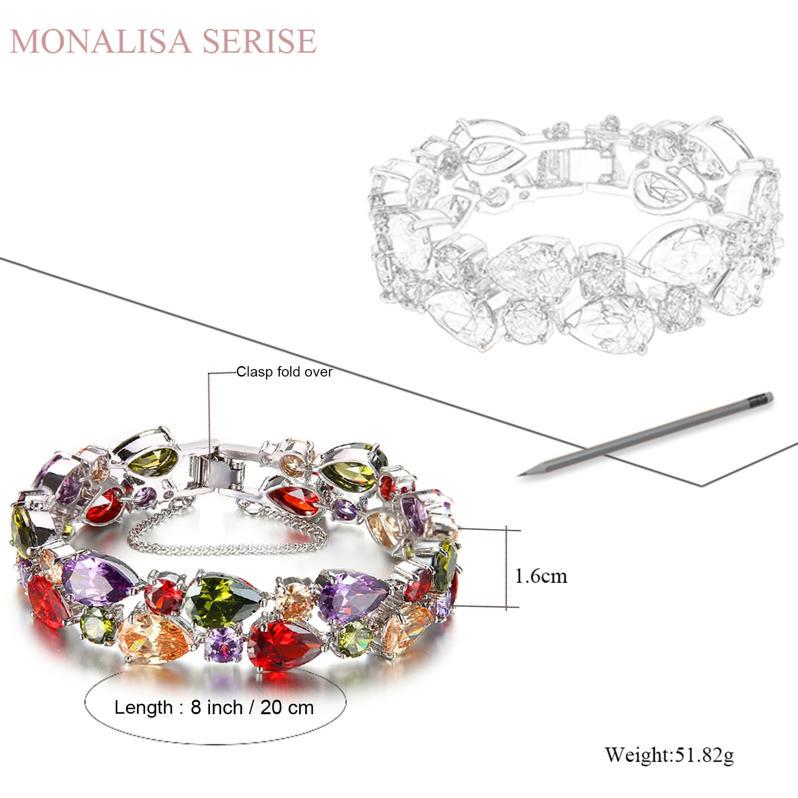 Elegant Cubic Zirconia Jewelry Set for Women - Hypoallergenic Bridal Bracelet, Necklace, Earrings & Ring Gift Set | Perfect for Weddings, Anniversaries, Mother's Day & Special Occasions