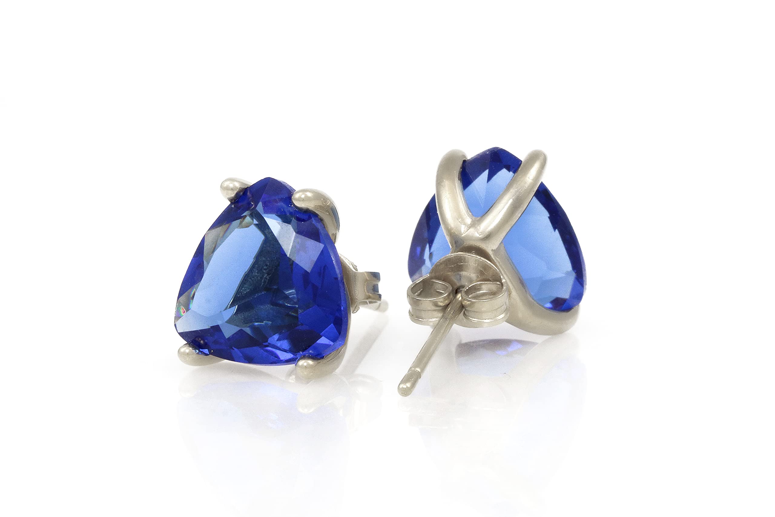 Exquisite Sapphire Stud Earrings - Handmade Gemstone Jewelry for Women | Elegant Post Earrings for Wife, Mom, Sister | Perfect Gift with Special Box for Birthdays, Anniversaries & Special Occasions