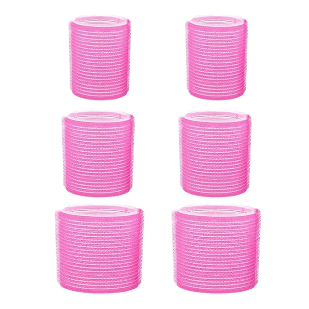 BLUSHIA Velcro Hair Rollers - 12Pcs Set (6 Jumbo Rollers + 6 Hair Clips) for Long & Medium Hair Volume - Heatless Curling & Styling for Salon-Quality Waves at Home