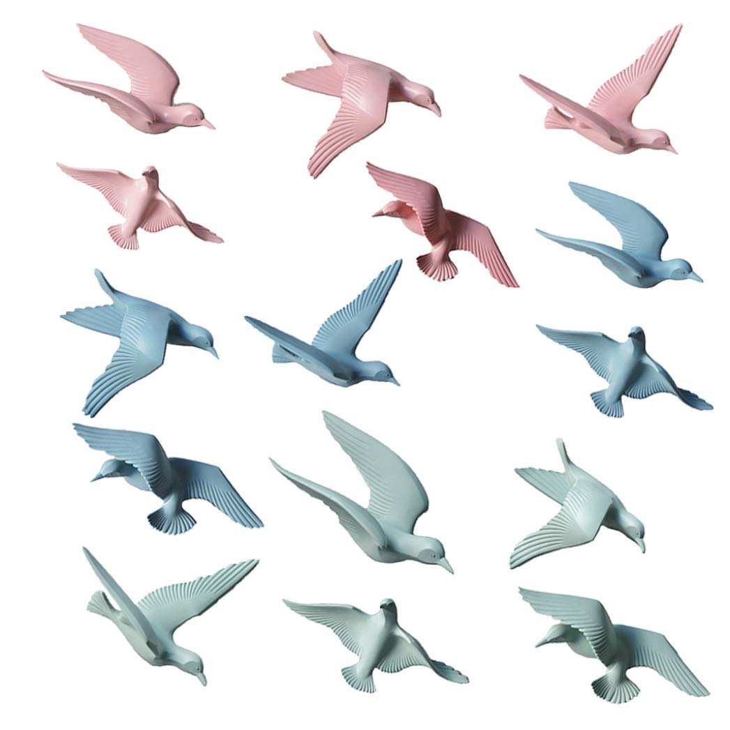 3D Resin Flying Seagull Wall Art Sculpture - Handmade Coastal Decor for Living Room, Bedroom & Office - Perfect for Beach House, Nautical Theme & TV Background Decoration