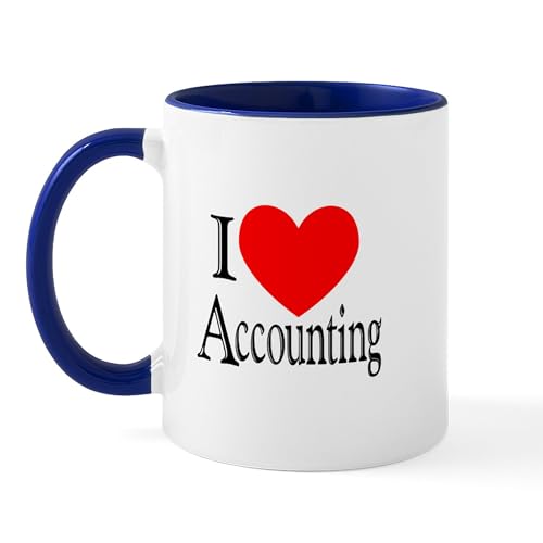 White/Navy Inside - I Love Accounting Mug