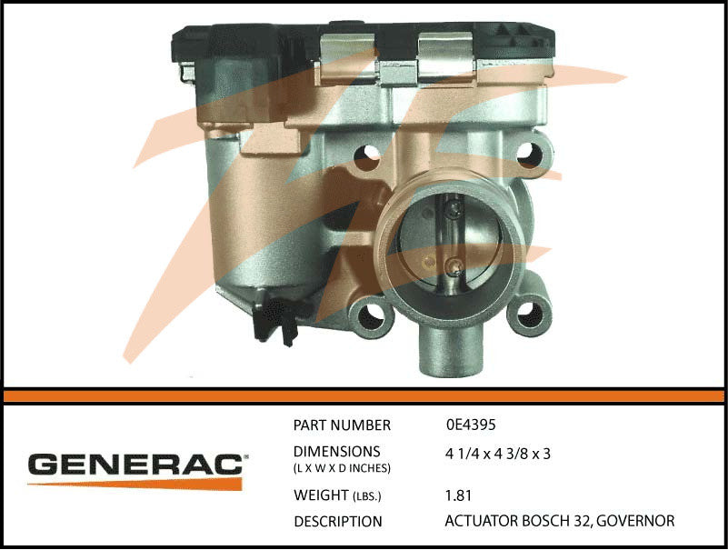 Generac 0E4395 Bosch Governor Actuator 32 - Replacement Part for Generac Generators | Compatible with Standby & Portable Generators | Power Outage Backup Solution for Home & Business