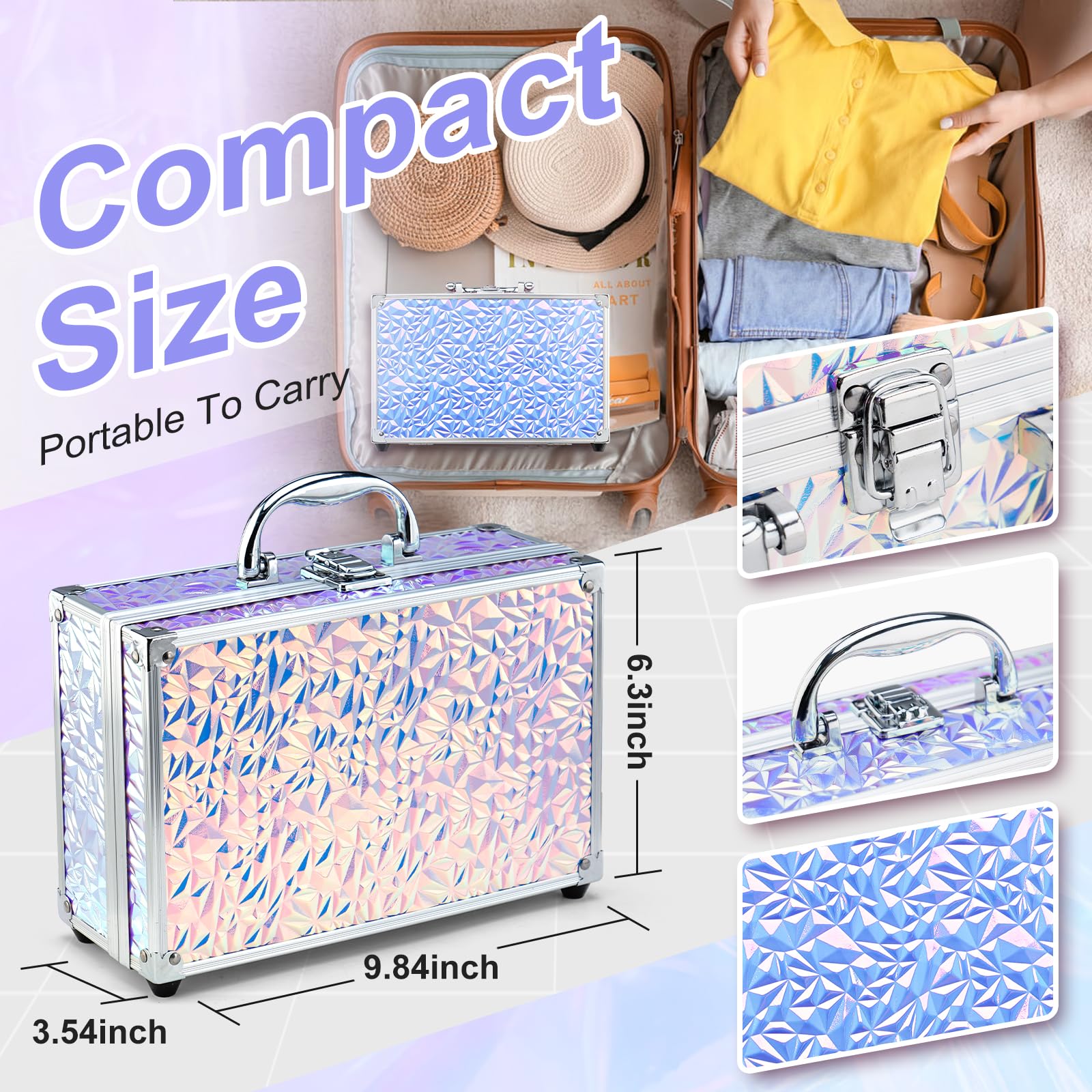 Professional Color Nymph Makeup Kit for Women & Teens - 35 Color Eyeshadow Palette with Lipstick, Blush, Brushes, Lip Gloss & Mascara - Full Cosmetics Set in Travel Case for Everyday Makeup & Special Occasions