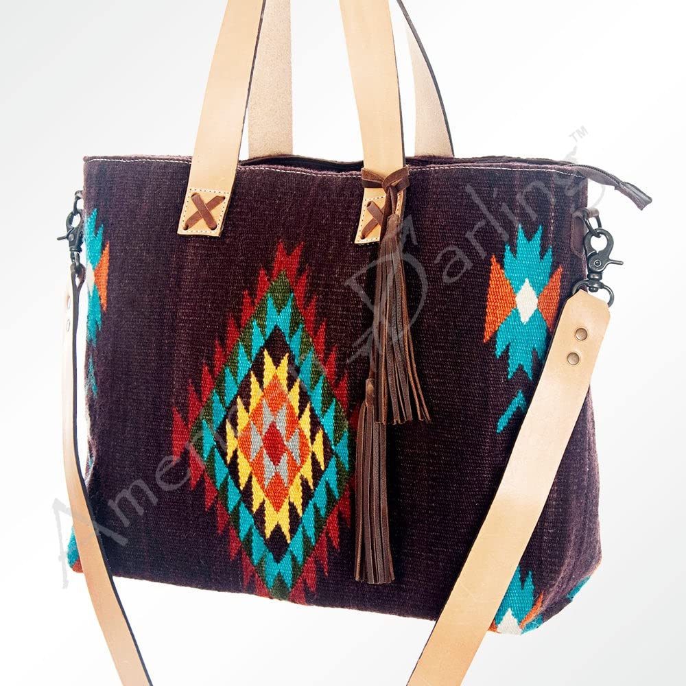 American Darling Large Tote Bag - Genuine Leather Concealed Carry Western Purse for Women with Adjustable Strap | Perfect for Work, Travel & Country Rodeo Events