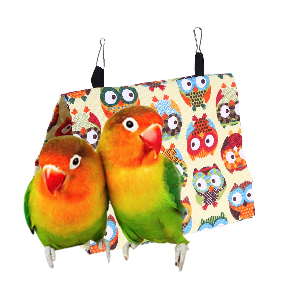 iPetBoom Hanging Bird Nest & Swing Bed - Cozy Sleeping Hut for Conures, Cockatiels, Sun Conures | Cage Accessories & Travel Toys | Perfect for Resting, Playing & Bonding with Your Parrot