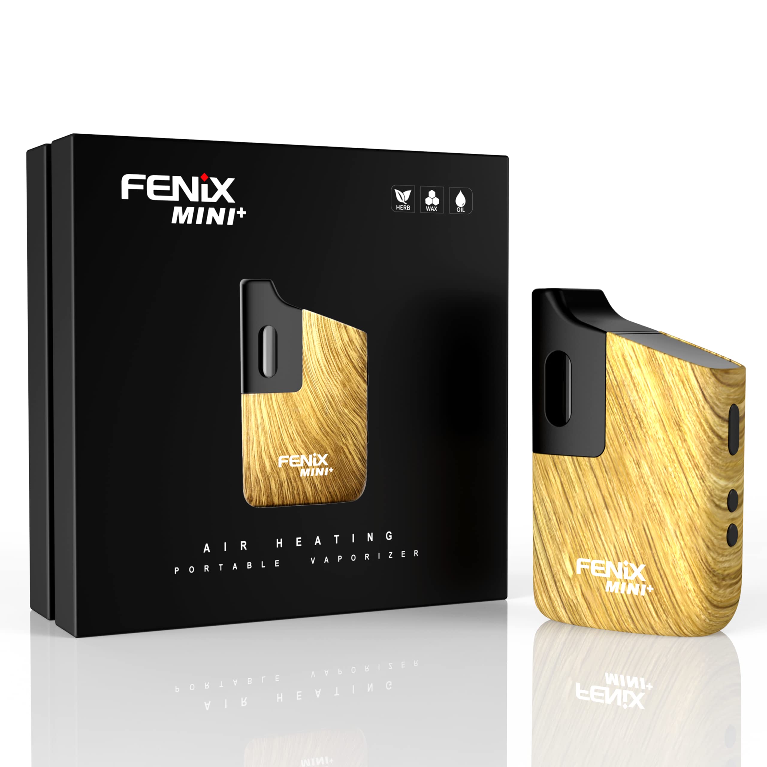 FENiX Mini Plus Vaporizer - Latest USB-C Dry Herb & Concentrate Vaporizer | 100% Convection Heating | Premium Wood Design | Perfect for Home Use & Outdoor Activities