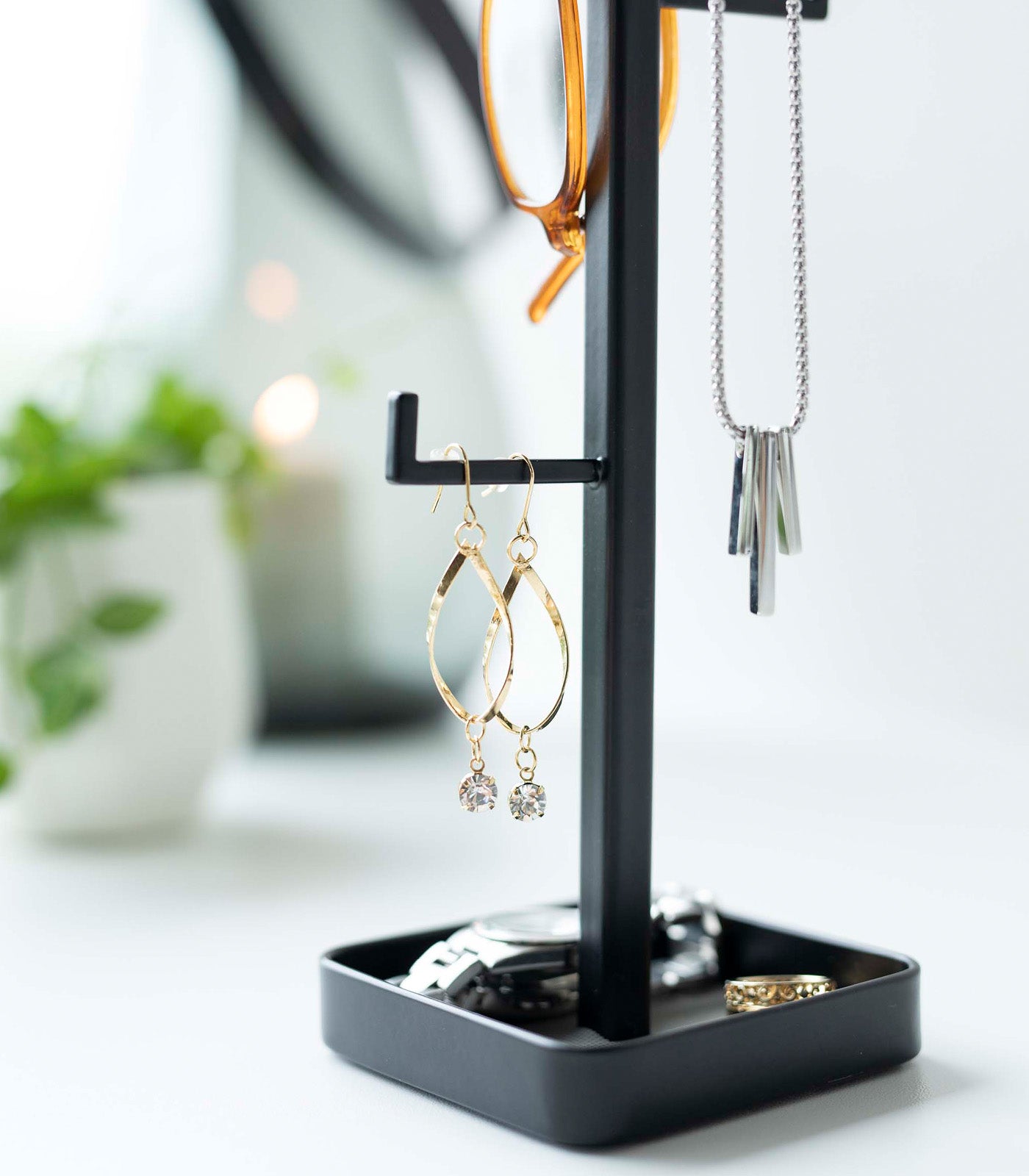 Tree Accessory Stand - Durable Steel Jewelry Organizer for Necklaces, Rings & Bracelets | Perfect for Bedroom, Bathroom & Vanity Organization