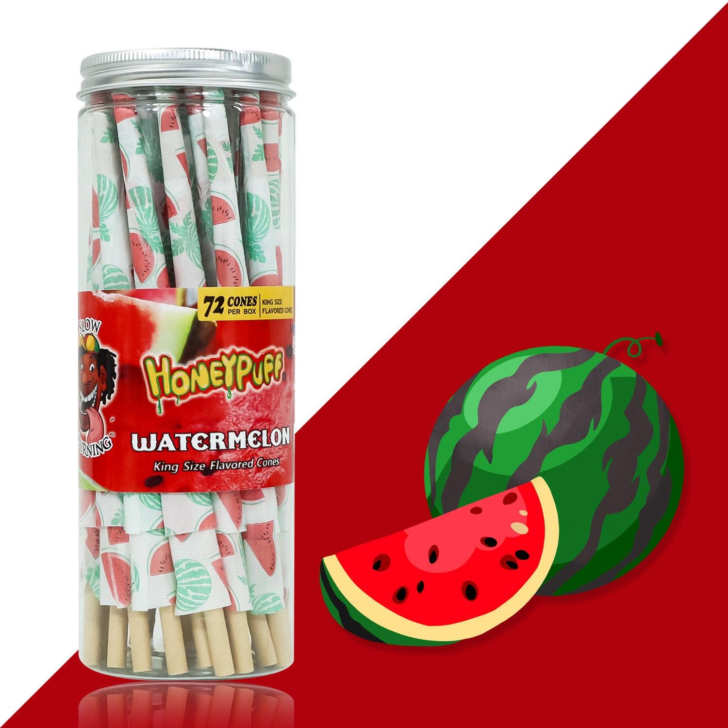 Honeypuff 110MM Classic Pre-Rolled Cones - 72 Fruit Flavored Rolling Papers for Smooth Smoking | Perfect for Herbal Blends, Tobacco & CBD Use at Home or Outdoors