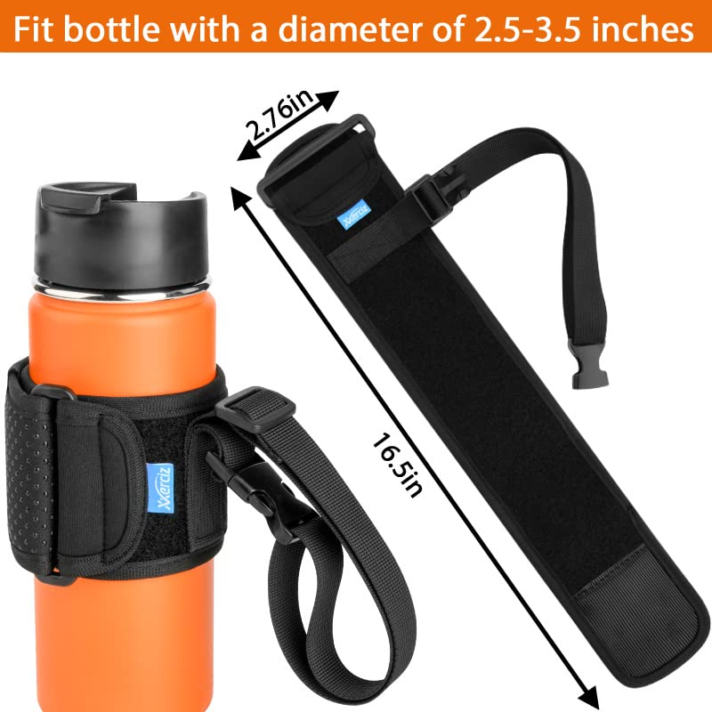 Adjustable Shoulder Strap Water Bottle Carrier - Universal Bottle Sling for Hiking, Walking, Camping & Outdoor Activities - Perfect for Gym, Travel & Sports Hydration