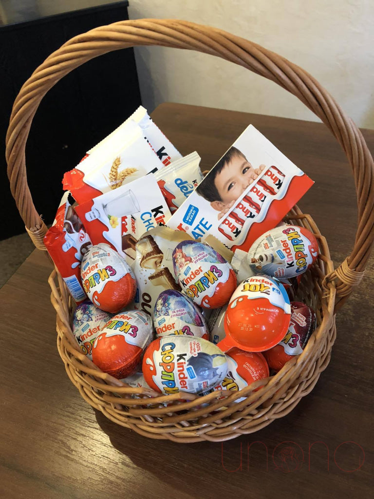 Kinder Mix Basket - Assorted Chocolate Candy Gift Box for Kids, Birthday Party Favors, Easter & Holiday Treats | Perfect for Snacking, Gifting & Celebrations