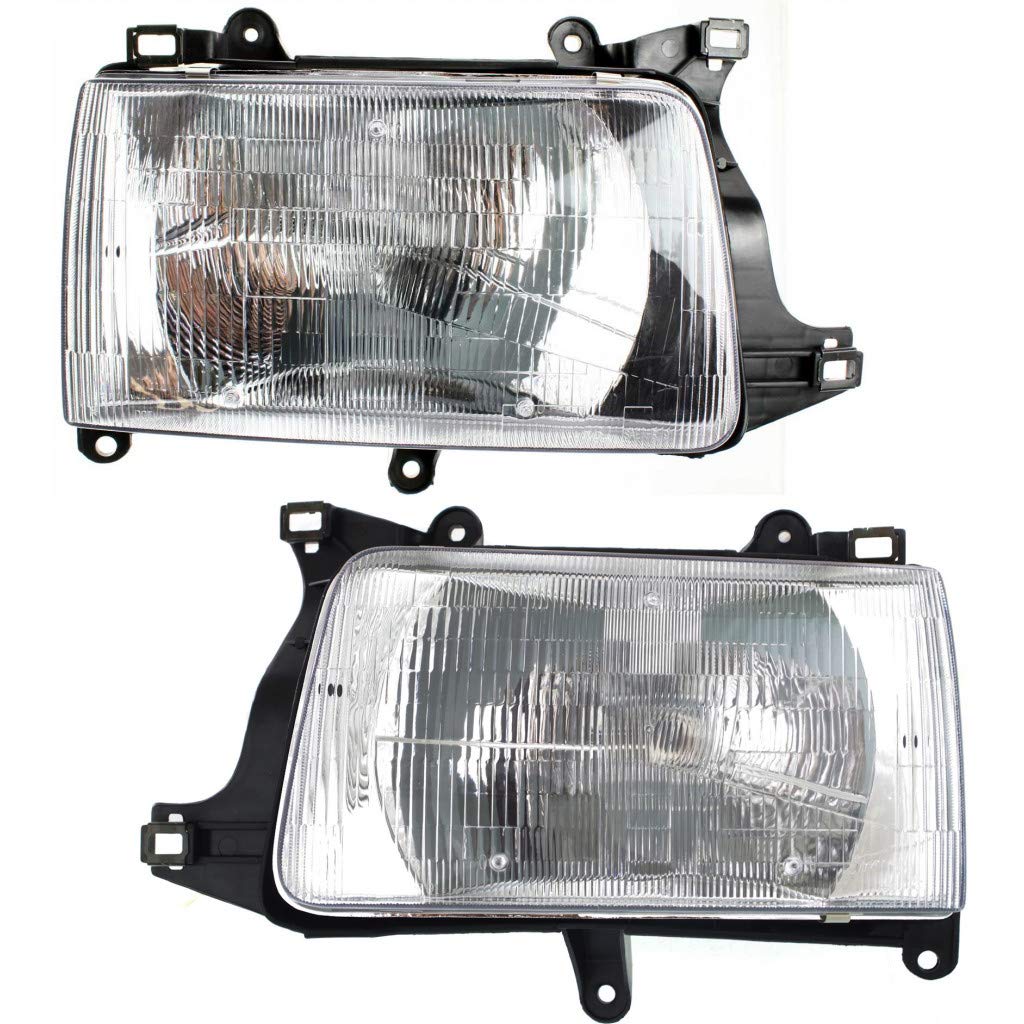 1993-1998 Toyota T100 Replacement Headlights Pair - Driver & Passenger Side (TO2502119 TO2503119) | OEM 81150-34010 81110-34010 | Perfect for Night Driving & Off-Road Adventures