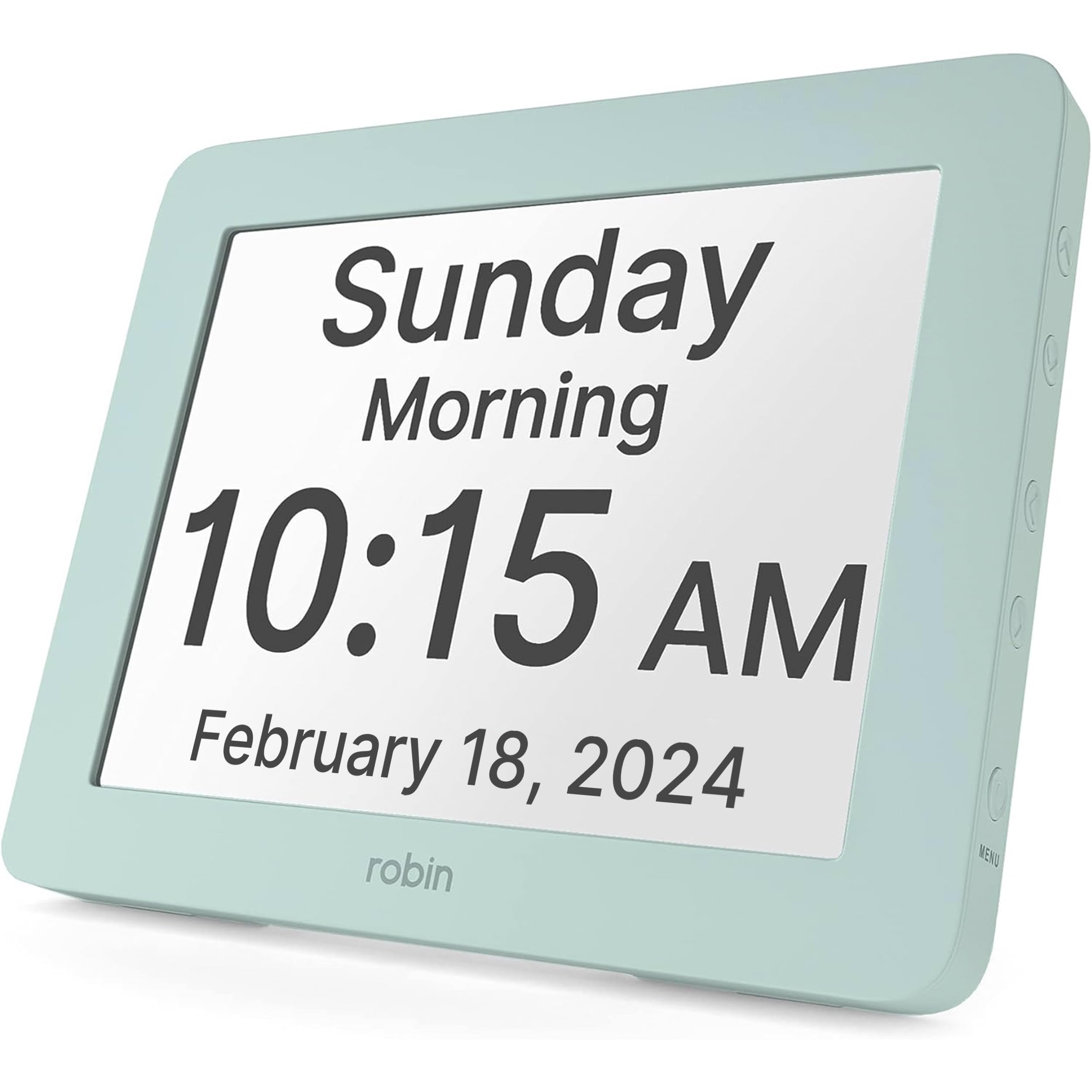Extra Large Digital Calendar Clock for Elderly & Seniors - Day & Date Display, Dementia & Alzheimer's Friendly, Easy-to-Read Bedside Clock - Perfect for Memory Care, Nursing Homes & Home Use