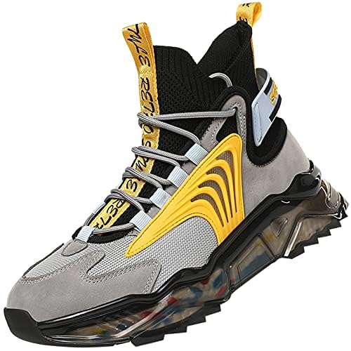 **LZDZN Men's High-Top Basketball Sneakers - Breathable Running & Trail Shoes for Men - Black, Beige, Grey - Athletic Walking & Sports Shoes for Men, Women & Boys (Perfect for Gym, Outdoor & Casual Wear)**