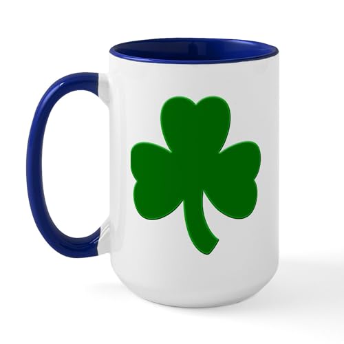 White/Navy Inside - Shamrock Ver6 Large Mug