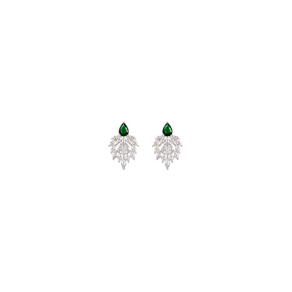 Rene Elegant Dangle Earrings for Women - Gold Plated Hoop Earrings with Crystals | Perfect for Parties, Weddings & Everyday Wear
