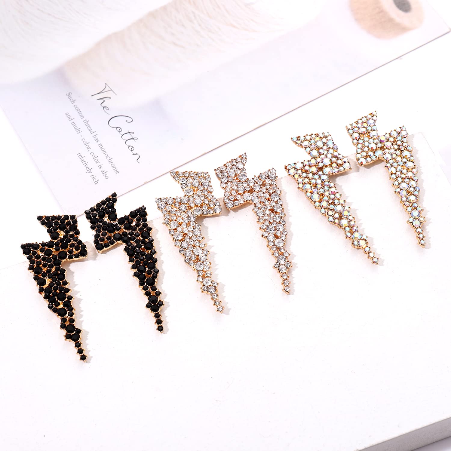 Lightning Bolt Drop Dangle Earrings for Women - Punk Fashion Statement Jewelry with Flash Thunder Hook - Perfect for Concerts, Parties & Gothic Outfits