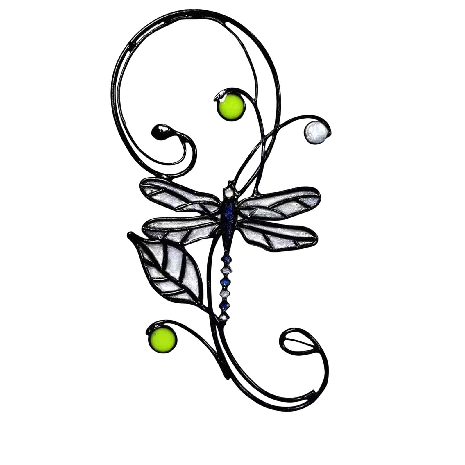 Colorful Stained Glass Hanging Dragon Window Decor - Handmade Suncatcher for Home, Christmas Tree Ornaments & Holiday Decorations - Perfect for Windows, Gifts, and Festive Seasonal Displays